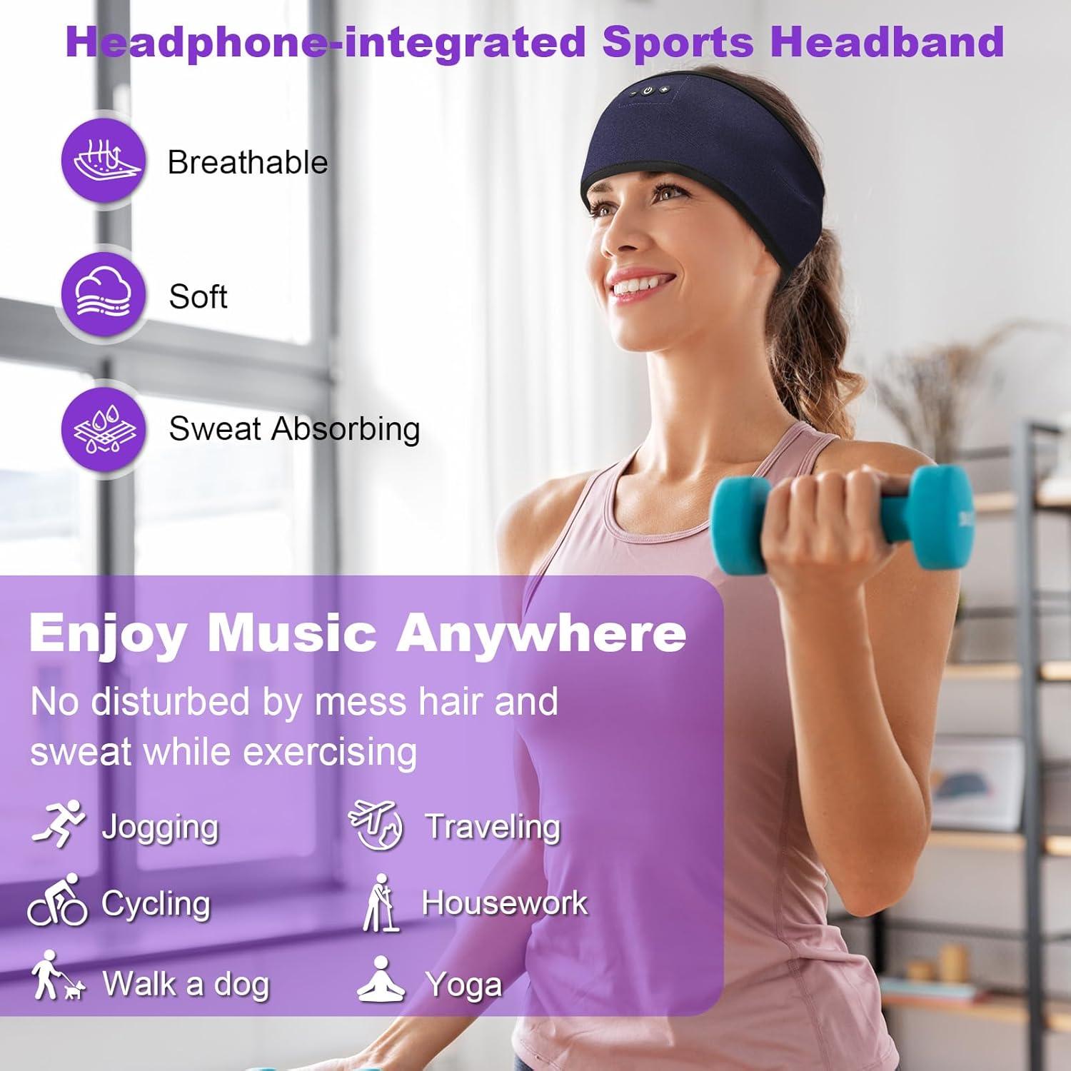 Auriculares Bluetooth para dormir ASIILOVI HF013 Púrpura