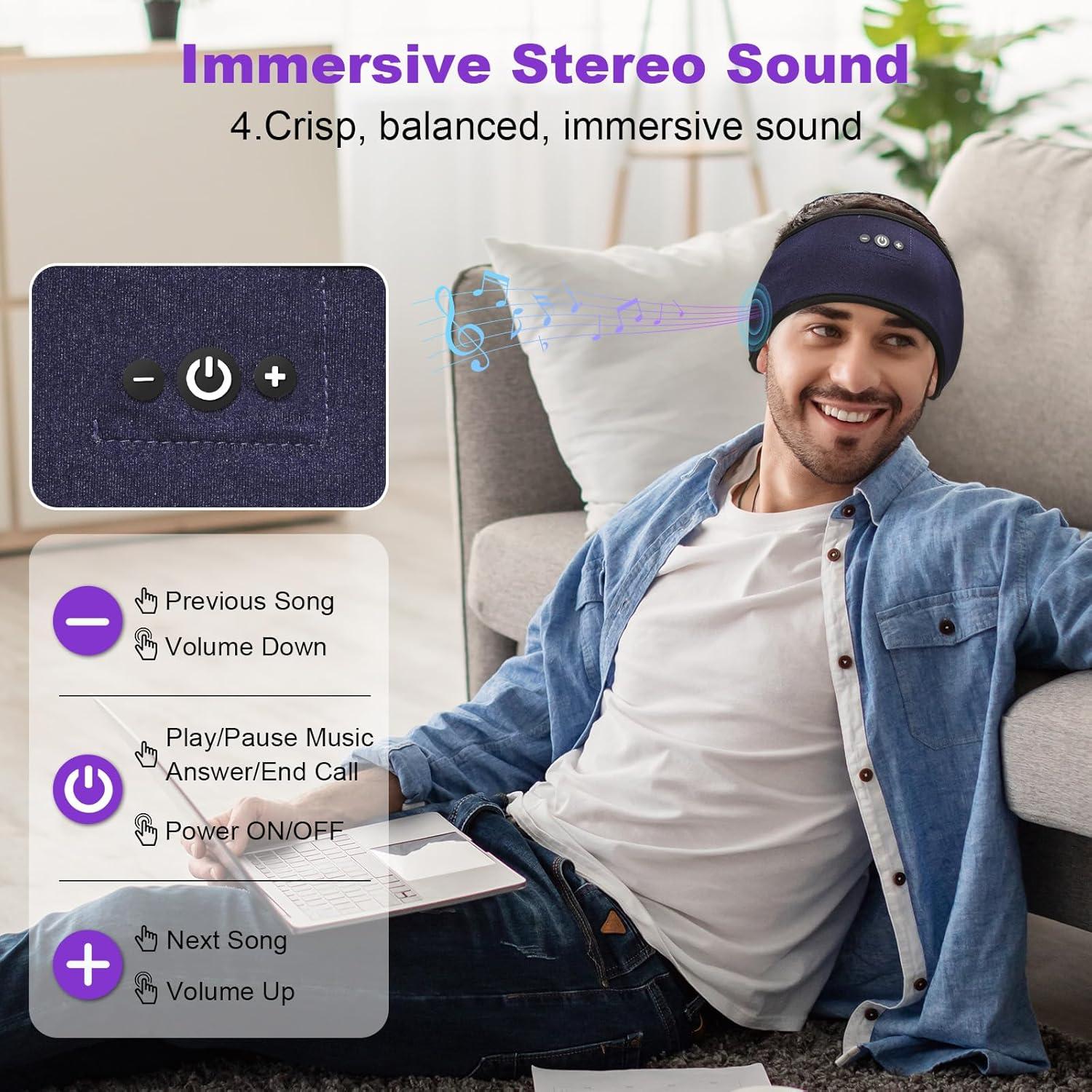 Auriculares Bluetooth para dormir ASIILOVI HF013 Púrpura