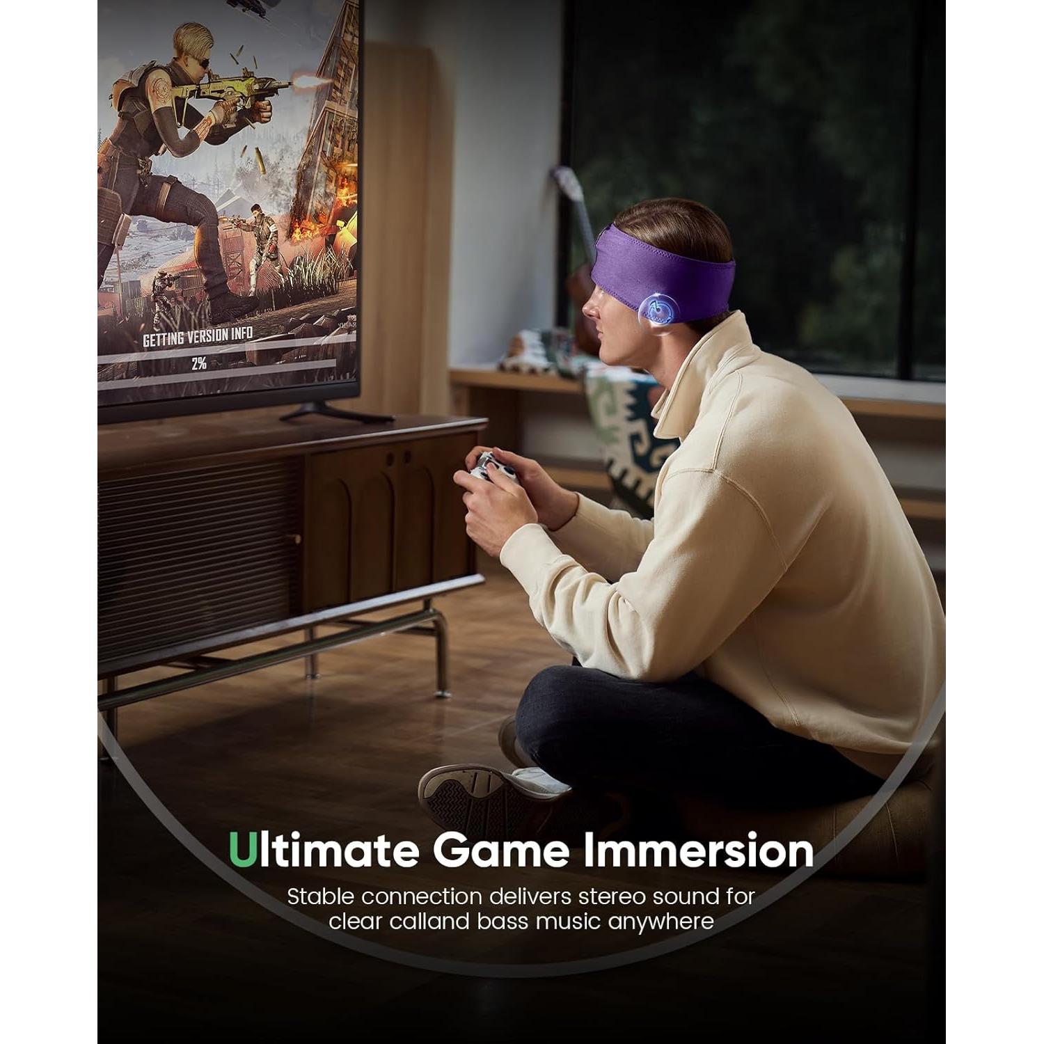 Auriculares Inalámbricos para Dormir Perytong Bluetooth 5.4 HD