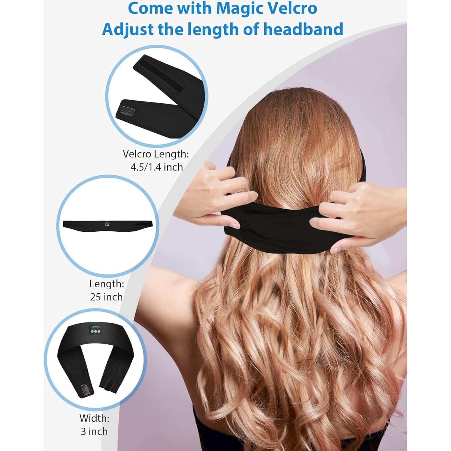 Auriculares Bluetooth ZRUHIG Banda Ajustable para Dormir 2-Pack