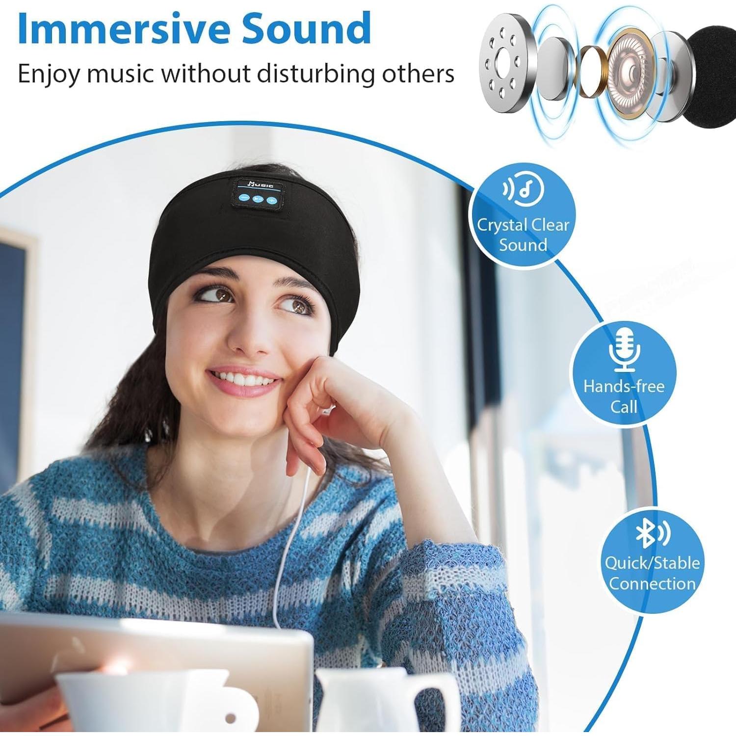 Auriculares Bluetooth ZRUHIG Banda Ajustable para Dormir 2-Pack