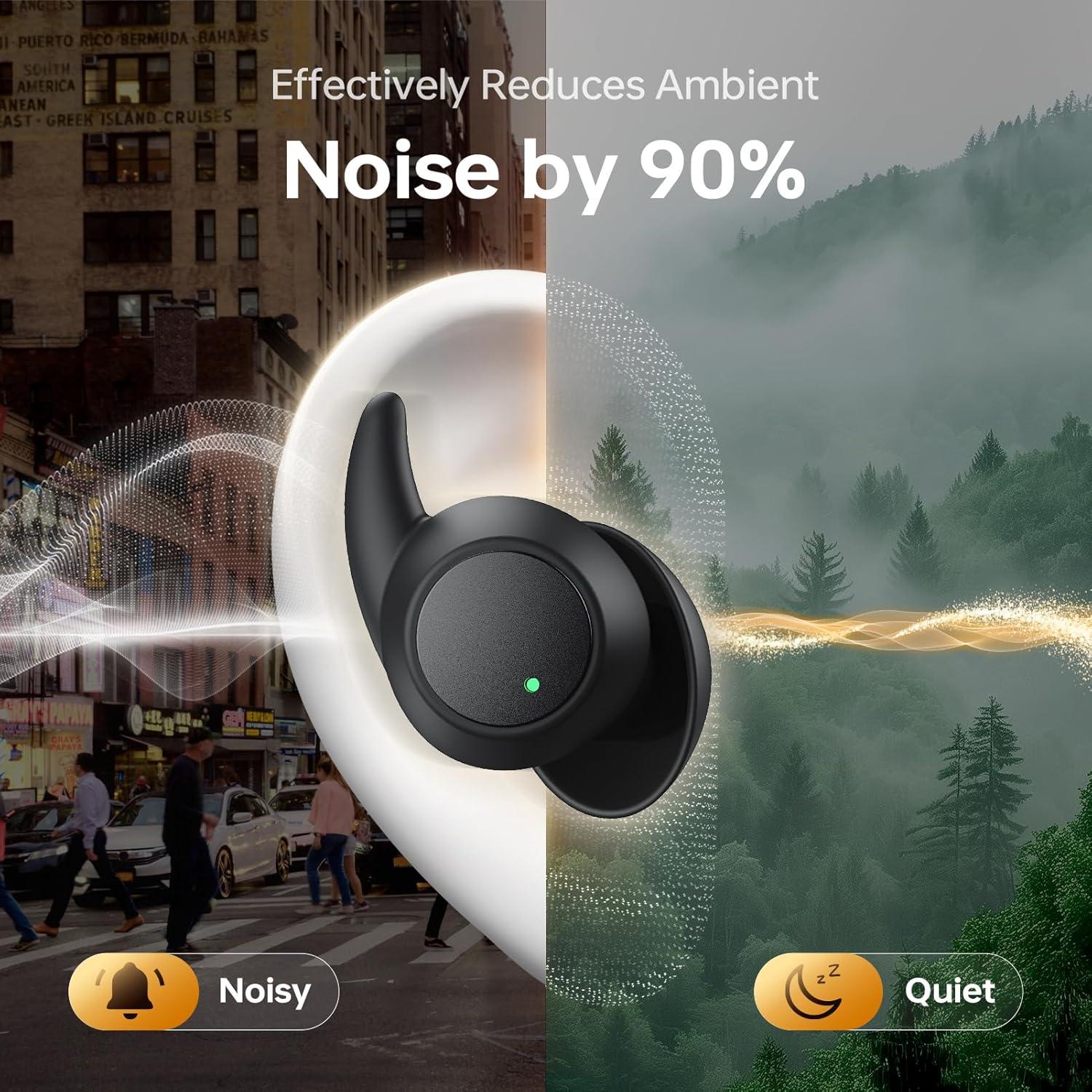 Auriculares In-Ear MUSICOZY para Dormir Bluetooth 5.3 Ligeros
