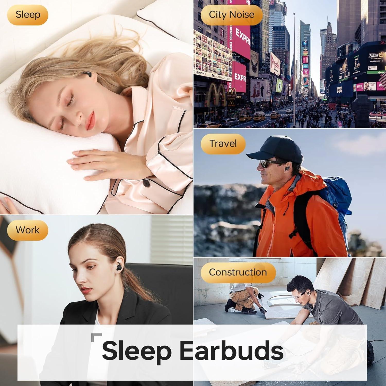 Auriculares In-Ear MUSICOZY para Dormir Bluetooth 5.3 Ligeros
