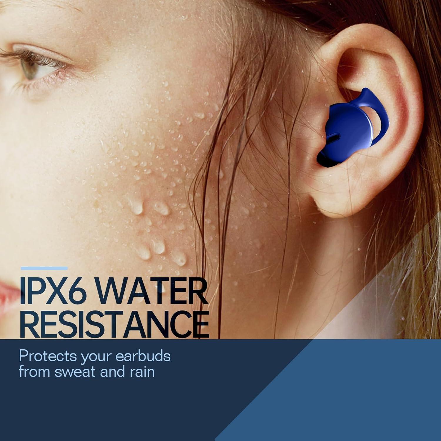 Invisible Sleep Headphones,Sleep Earbuds for Side Sleepers,Sleep Earphones Comfortable Noise Blocking, Bluetooth 5.3 Wireless Headphones for Sleeping,Running,Driving,Hiking - Blue 2