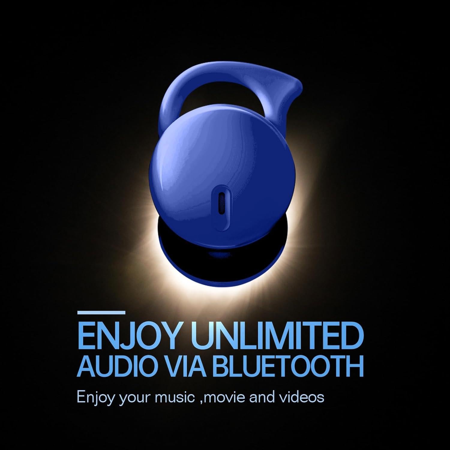 Invisible Sleep Headphones,Sleep Earbuds for Side Sleepers,Sleep Earphones Comfortable Noise Blocking, Bluetooth 5.3 Wireless Headphones for Sleeping,Running,Driving,Hiking - Blue 2