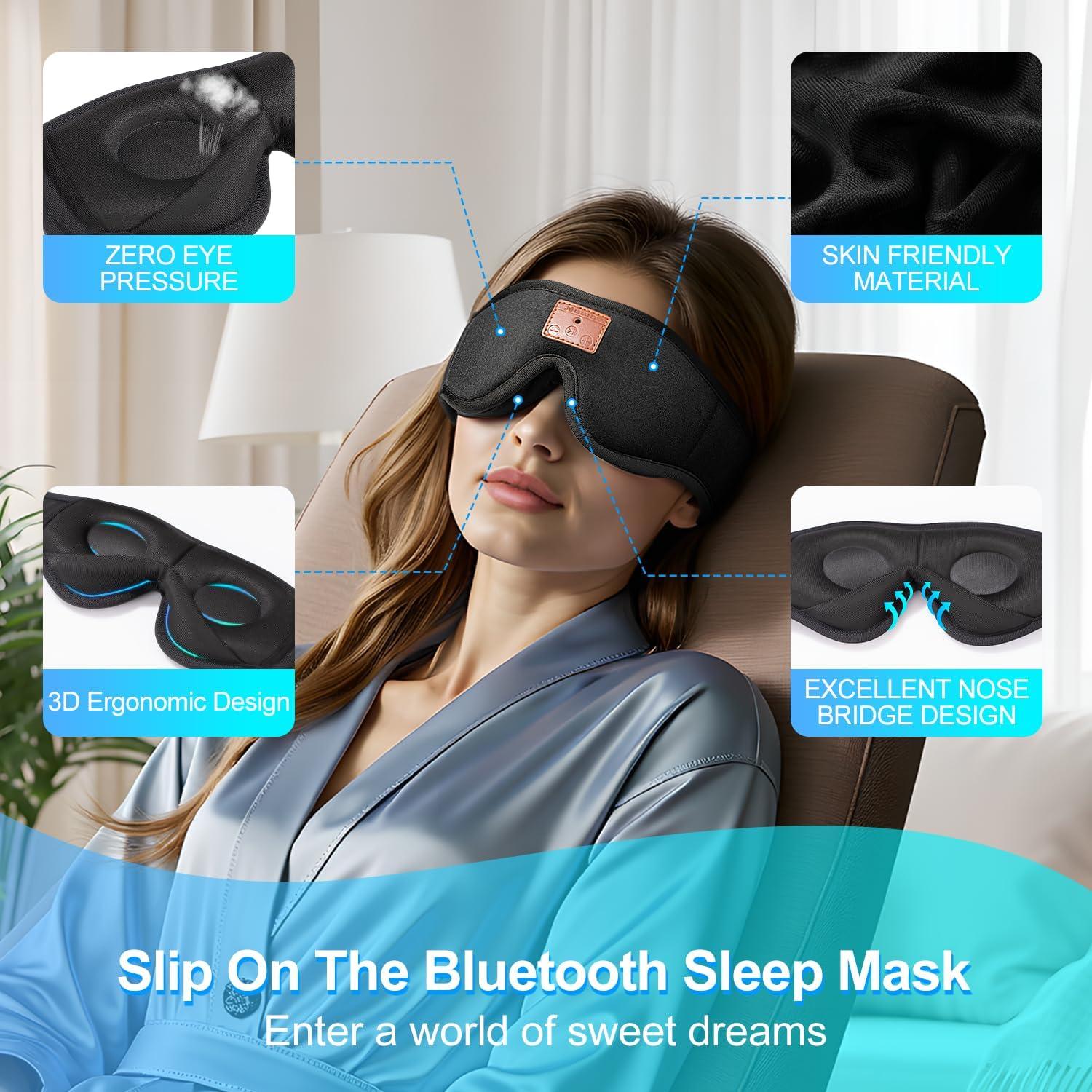 Auriculares para dormir Bluetooth Euralypstic YZ00 3D Negro