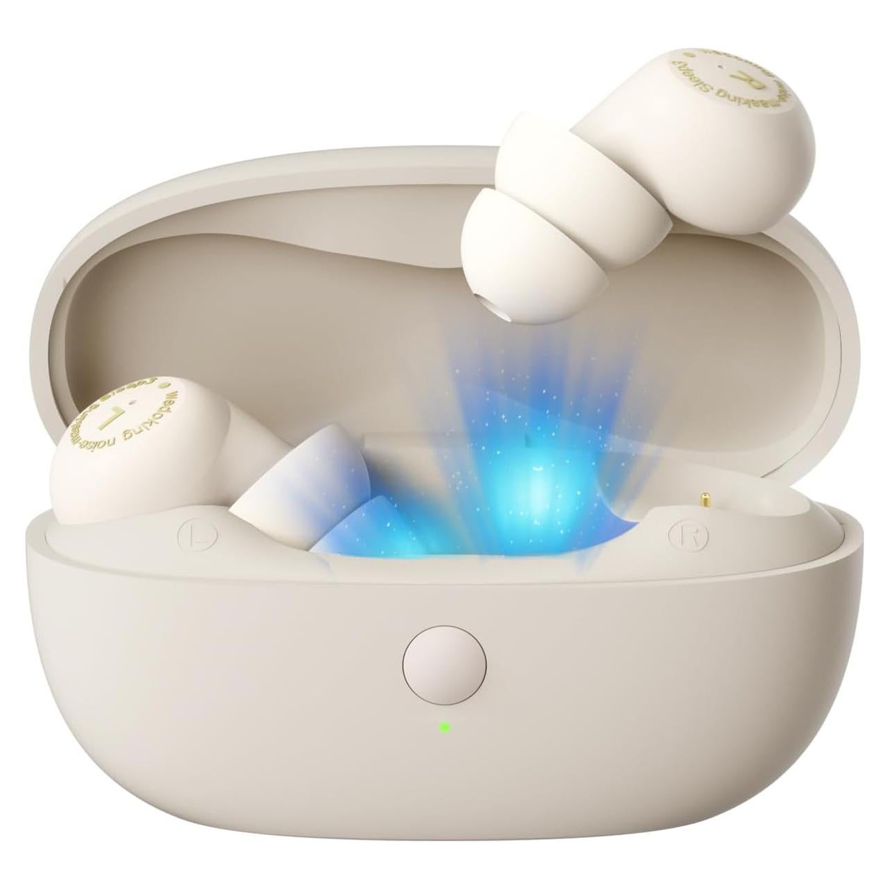 Auriculares para dormir Wedoking con luz UV, Bluetooth, Marfil