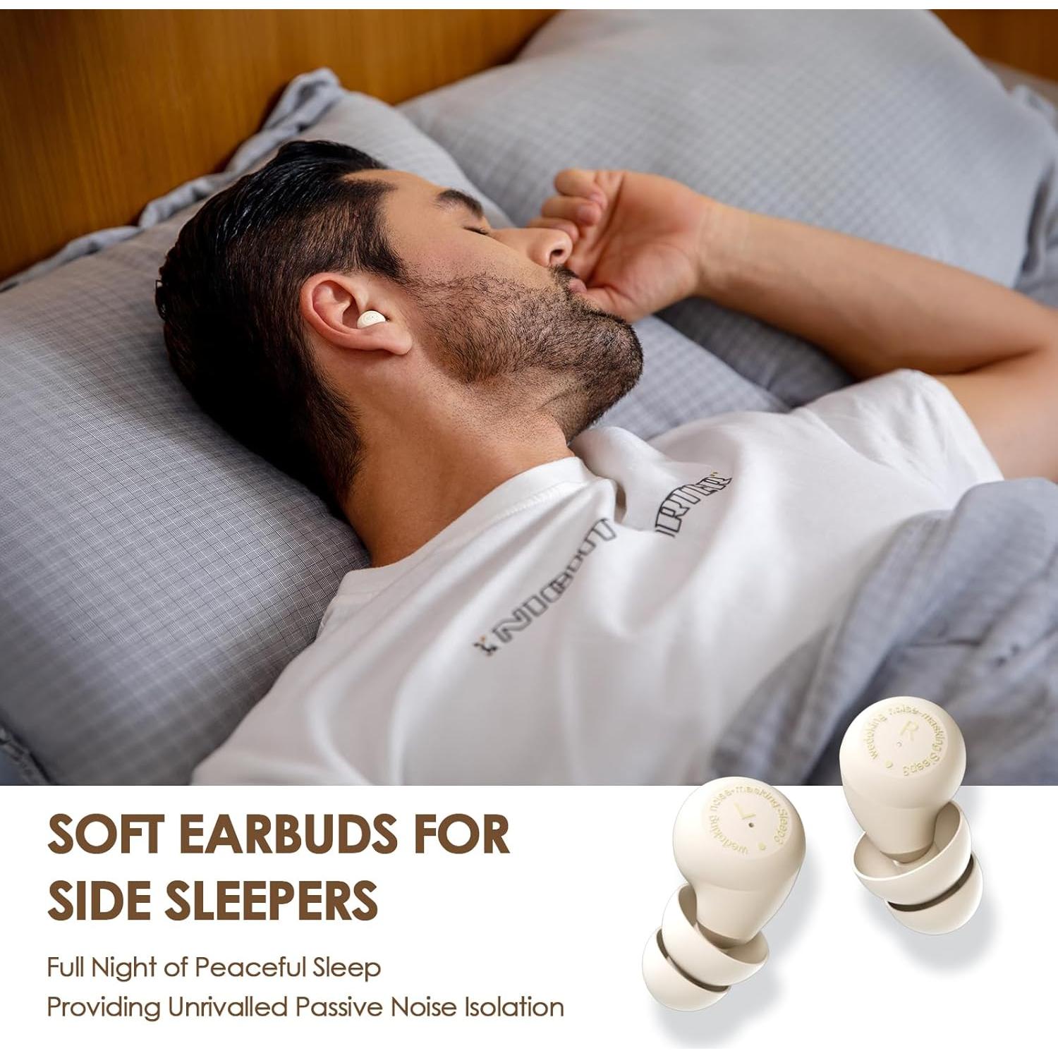 Auriculares para dormir Wedoking con luz UV, Bluetooth, Marfil