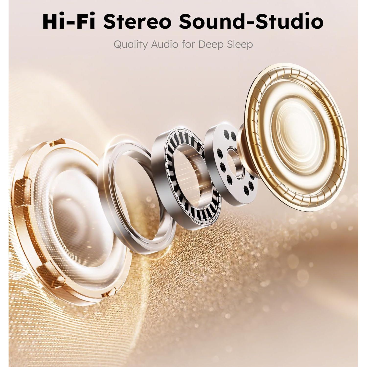 Máscara de Sueño de Seda Fría AHUIARGY con Auriculares Bluetooth 5.4