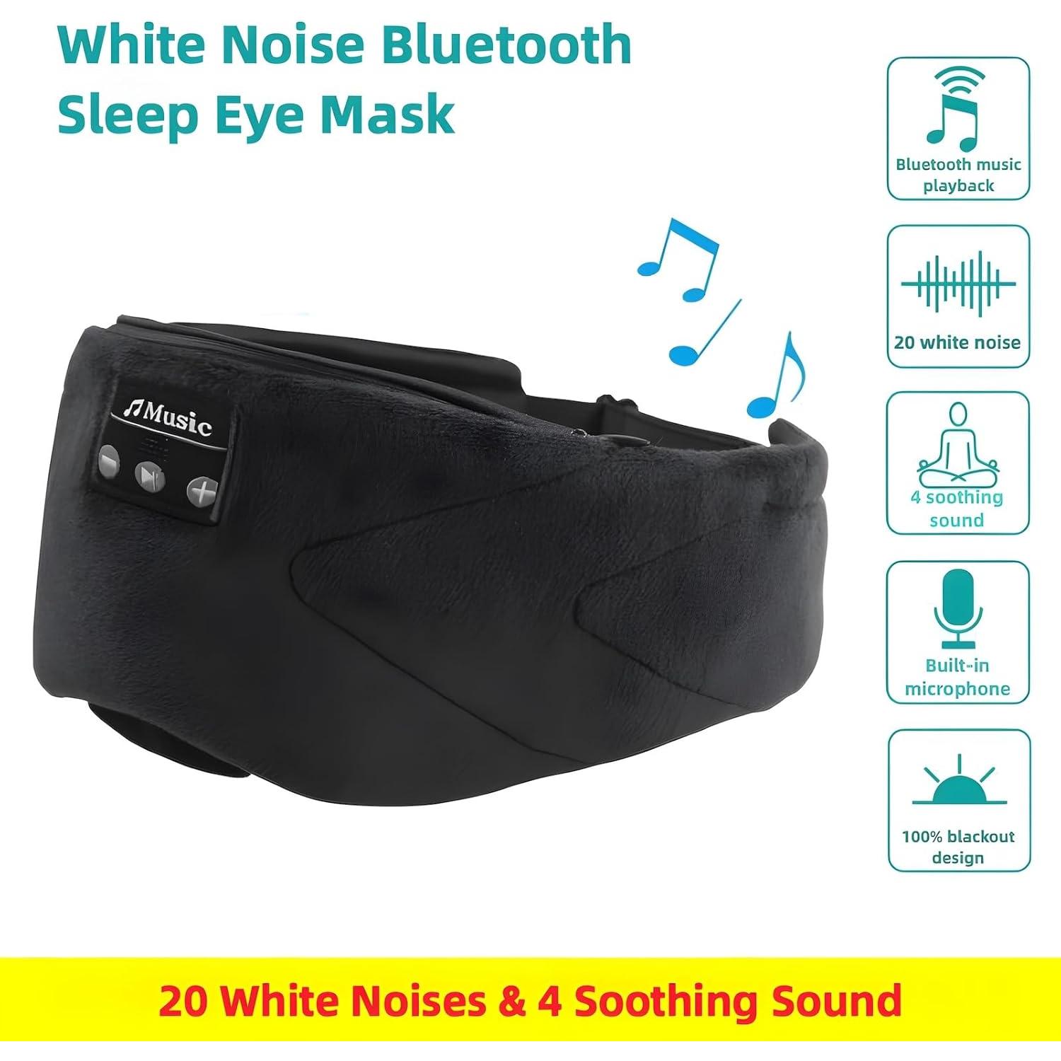 Máscara de Ojos con Auriculares Bluripp, Ruido Blanco 35H