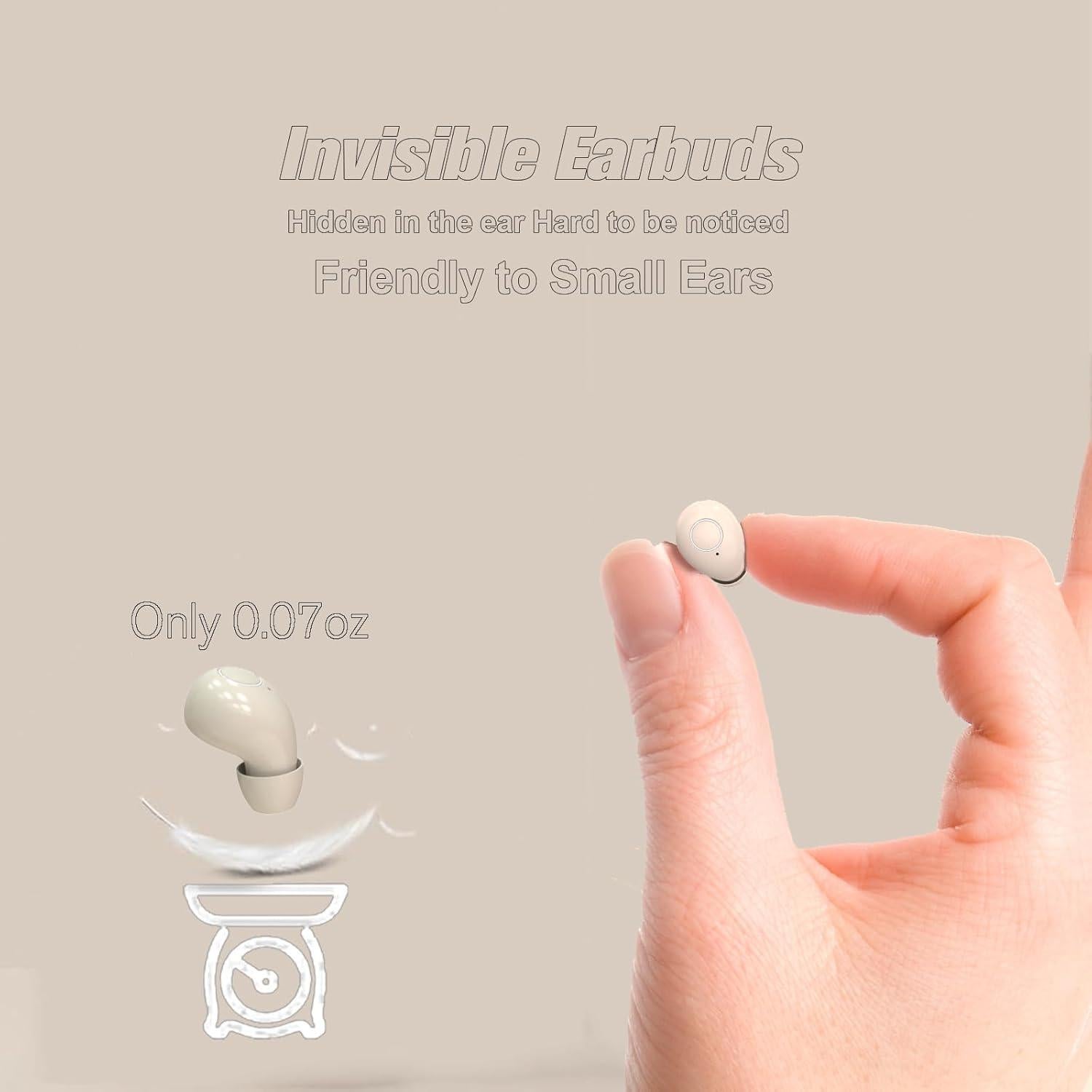 Auriculares Inalámbricos Bluetooth Mini para Oídos Pequeños