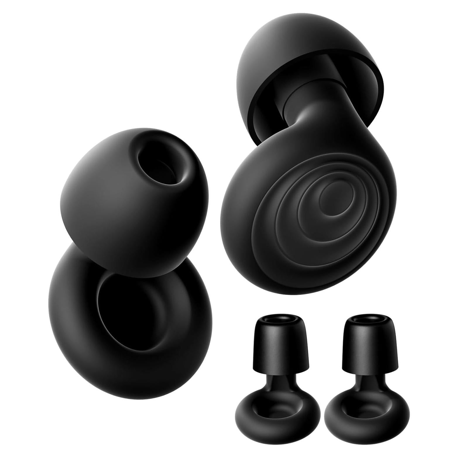 Tapones para oídos Yawsoy negros, reutilizables, 25-33dB