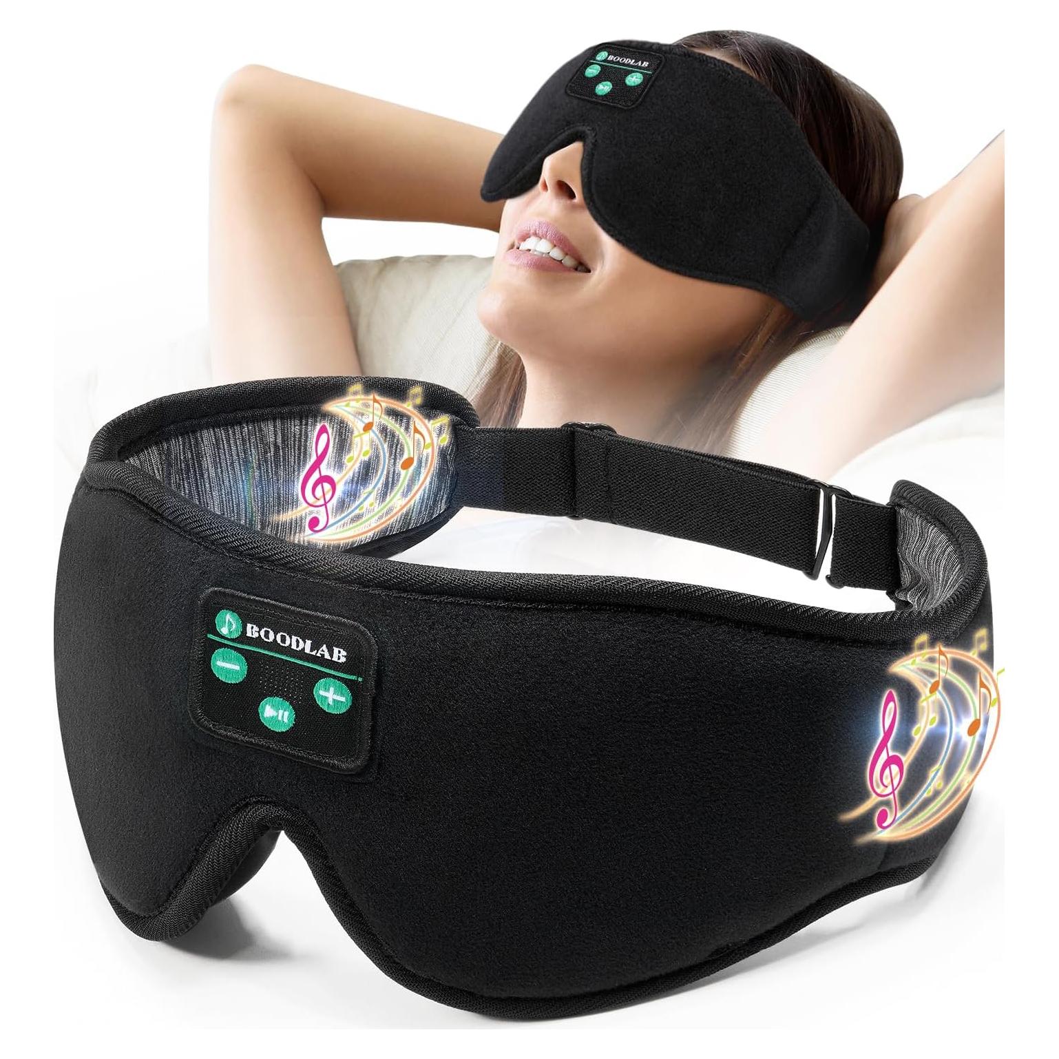 Máscara de Sueño Bluetooth Boodlab con Auriculares 3D