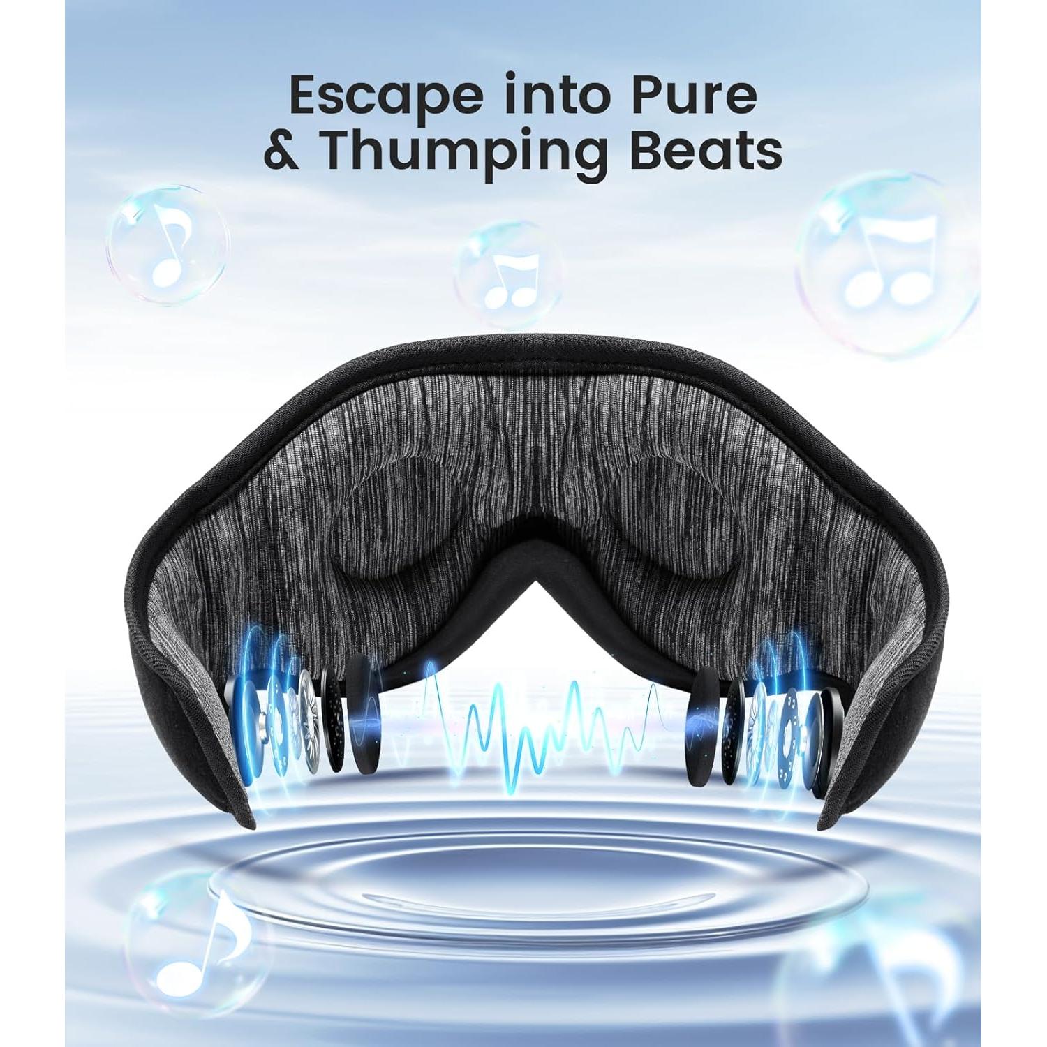 Máscara de Sueño Bluetooth Boodlab con Auriculares 3D