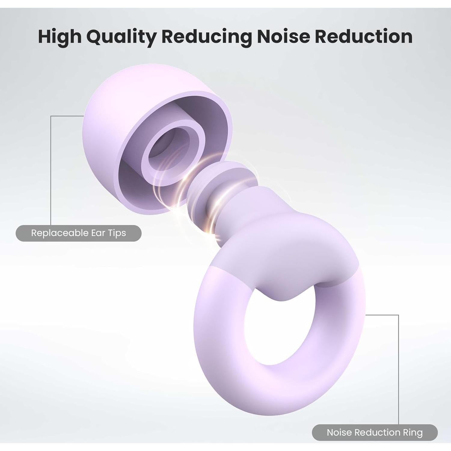 Tapones para Oídos JUSTRVN Orquídea Reutilizables 25dB-30dB