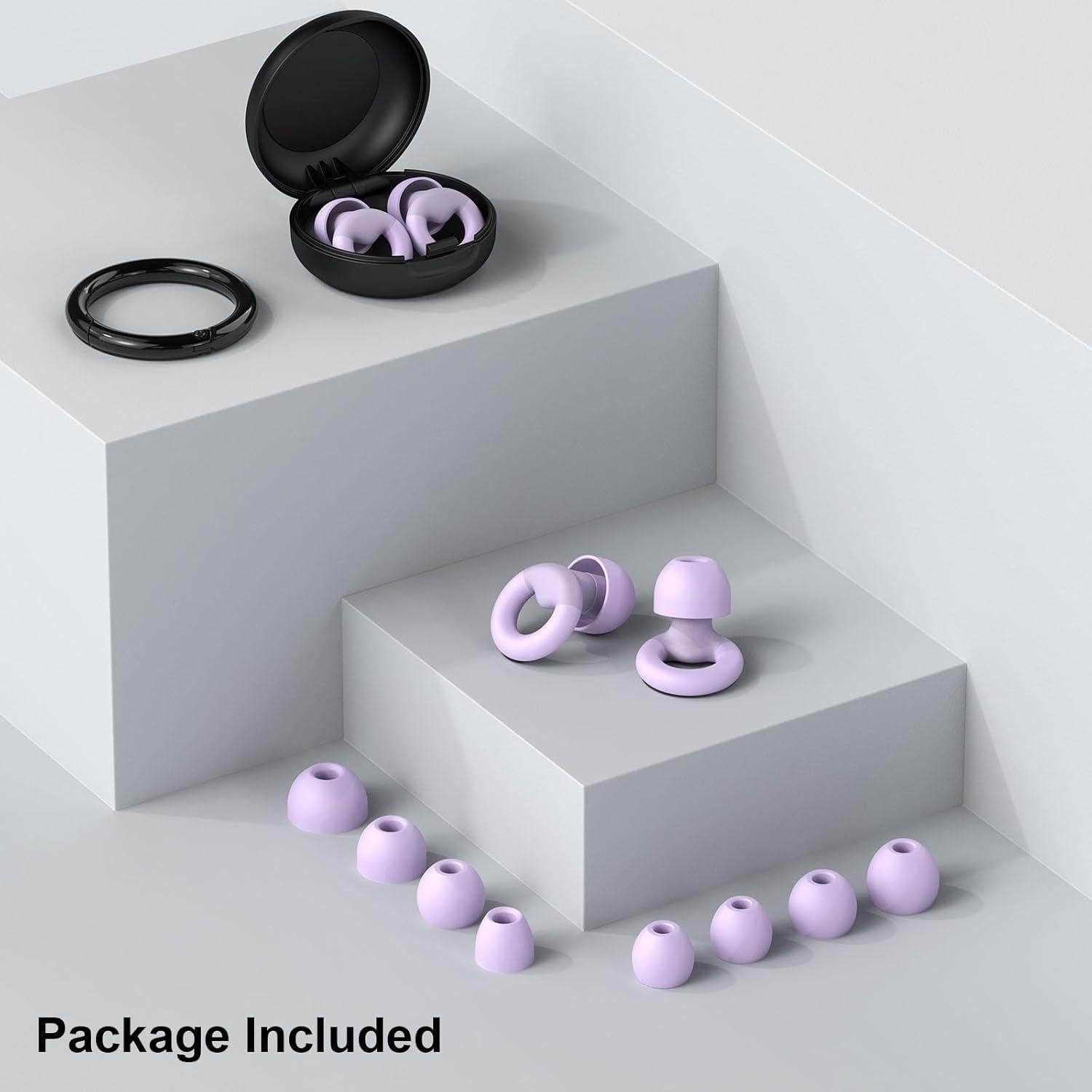 Tapones para Oídos JUSTRVN Orquídea Reutilizables 25dB-30dB