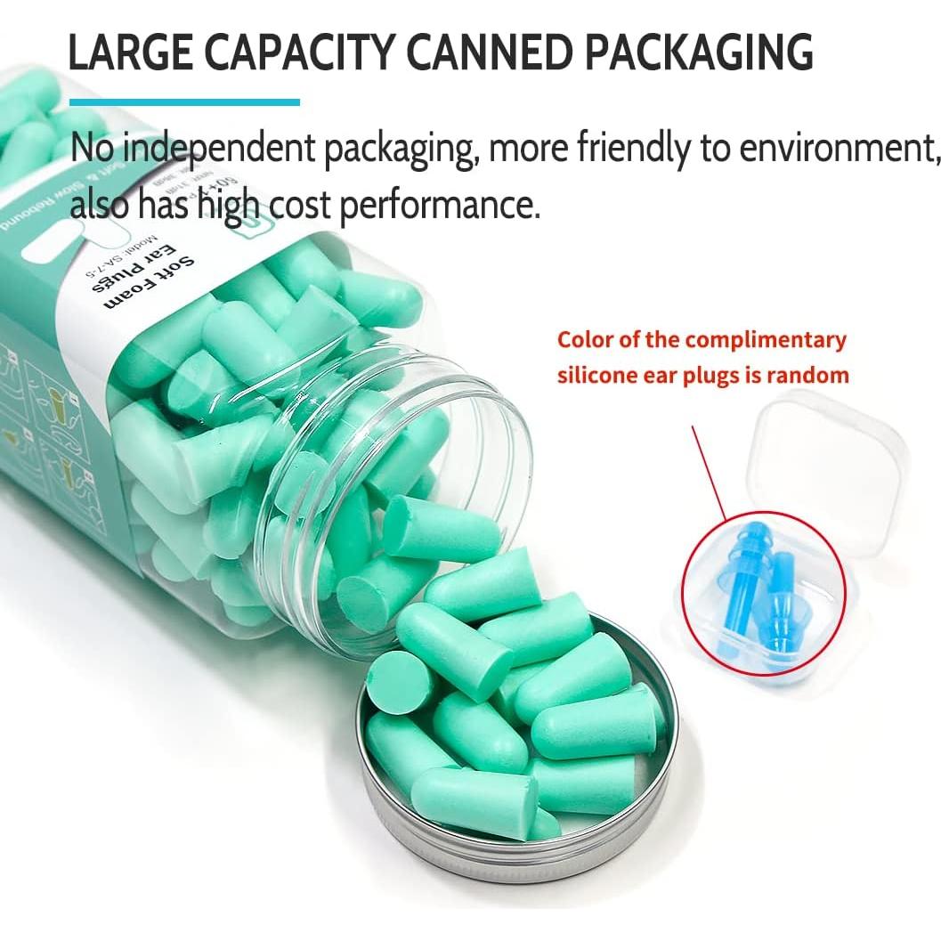 Tapones de Espuma LYSIAN Ultra Suaves 38dB - 60 Pares Azul Agua