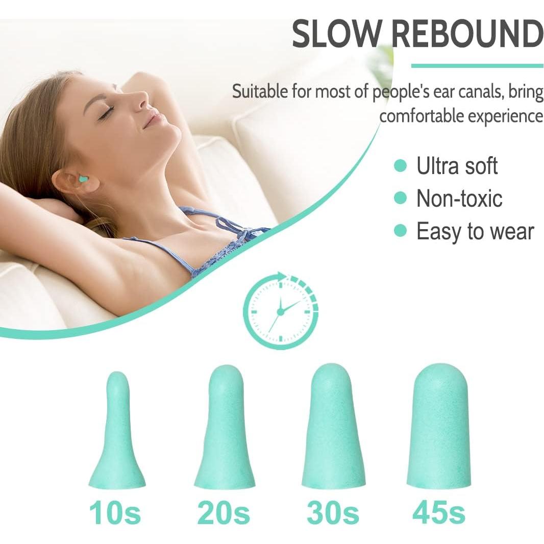 Tapones de Espuma LYSIAN Ultra Suaves 38dB - 60 Pares Azul Agua