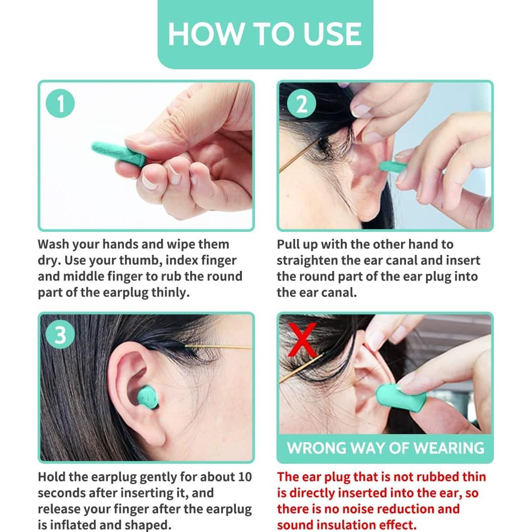 Tapones de Espuma LYSIAN Ultra Suaves 38dB - 60 Pares Azul Agua