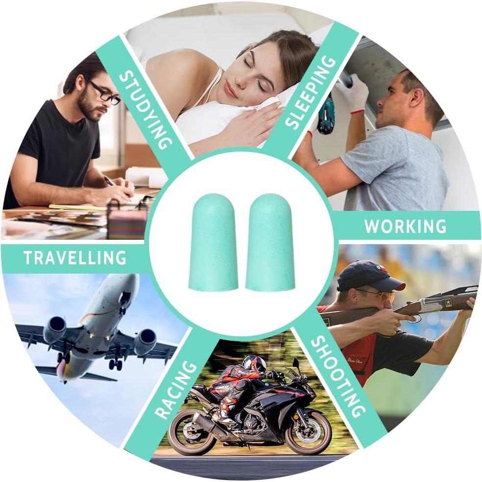 Tapones de Espuma LYSIAN Ultra Suaves 38dB - 60 Pares Azul Agua