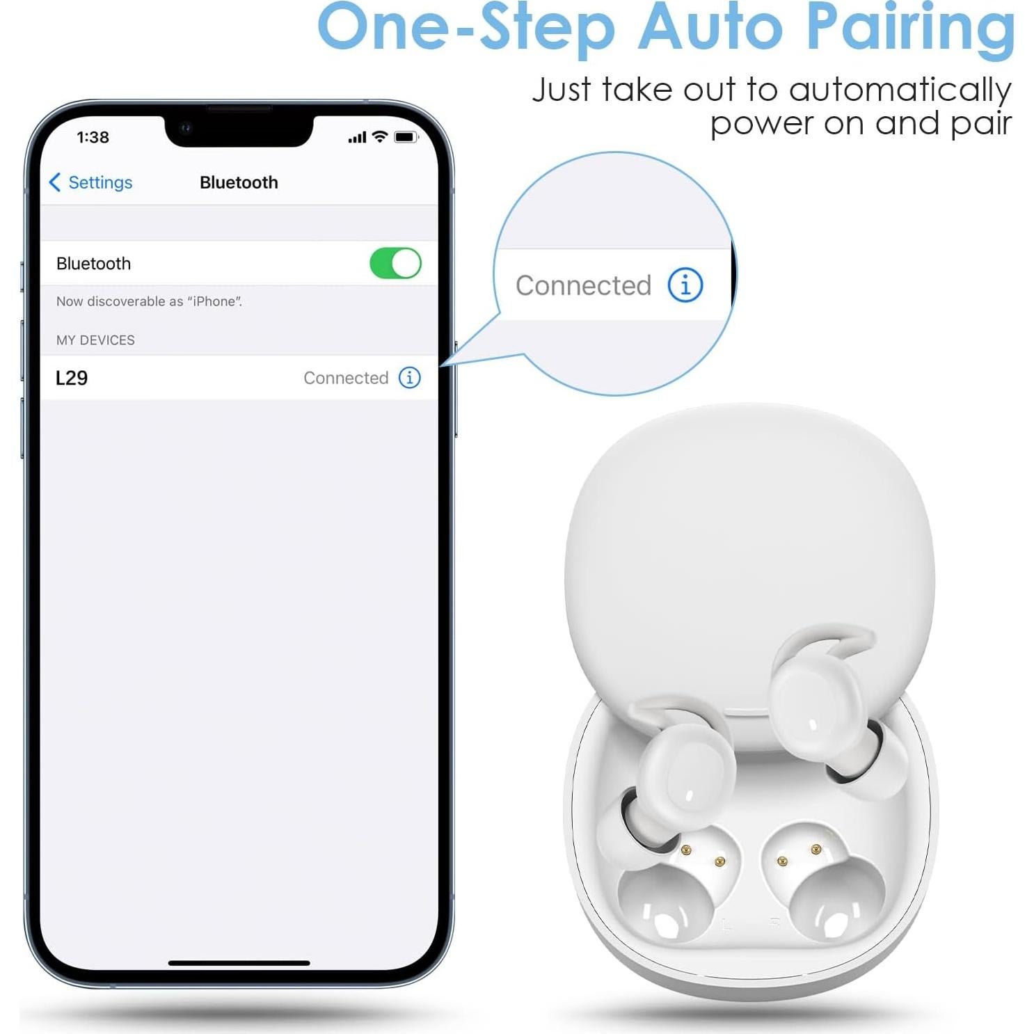 Auriculares Inalámbricos Vitadigo L29 Bluetooth 5.3 para Dormir