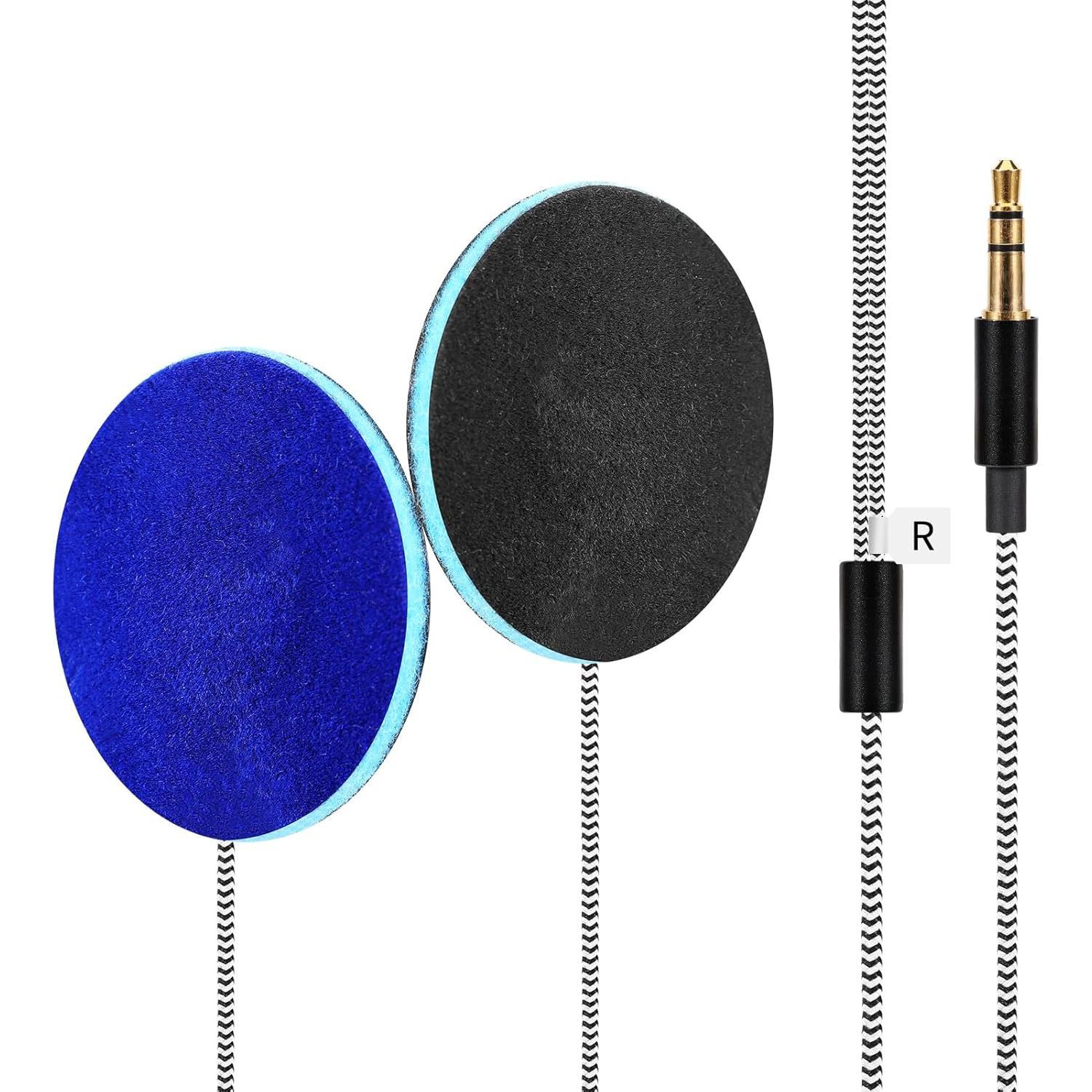 Sleep Headphones Eye Mask for Sleeping Gray with Ultra-Thin HD Stereo Speakers Perfect for Insomnia, Side Sleepers, Nap, Snoring, Air Travel, Meditation,Relaxation(3.5mm Jack Small Size)