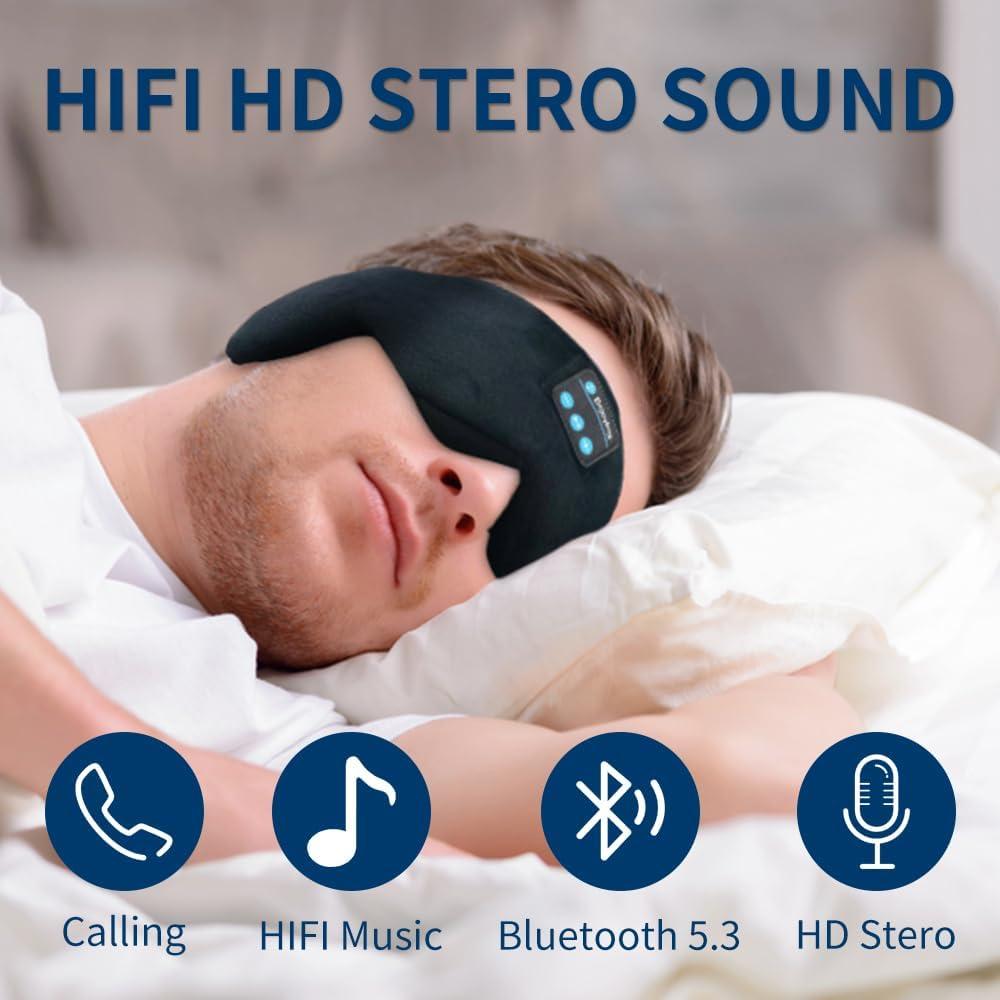 Auriculares Bluetooth 5.4 SYPVRY con Máscara de Ojos para Dormir