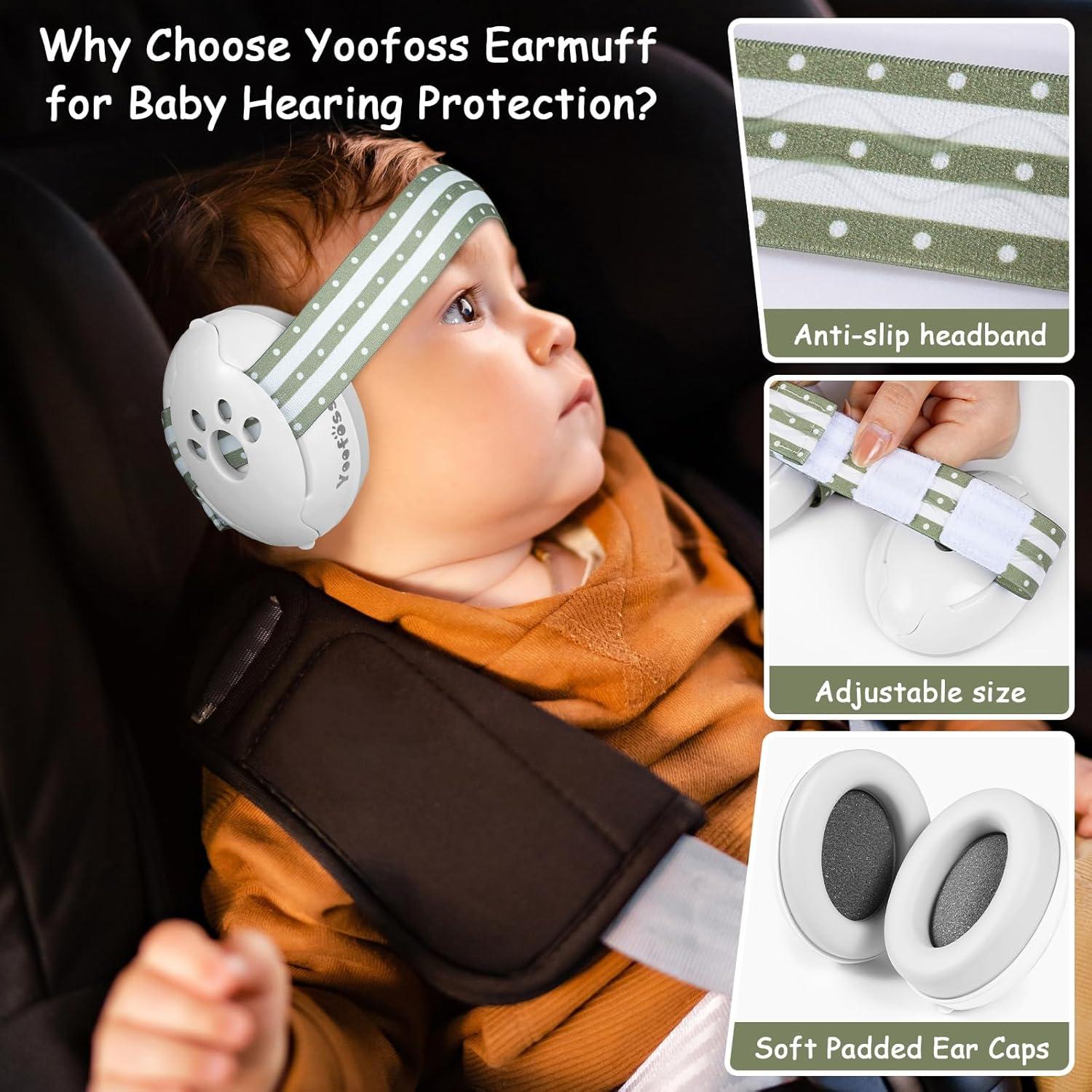 Auriculares para Bebés Yoofoss con Cancelación de Ruido 0-36 Meses