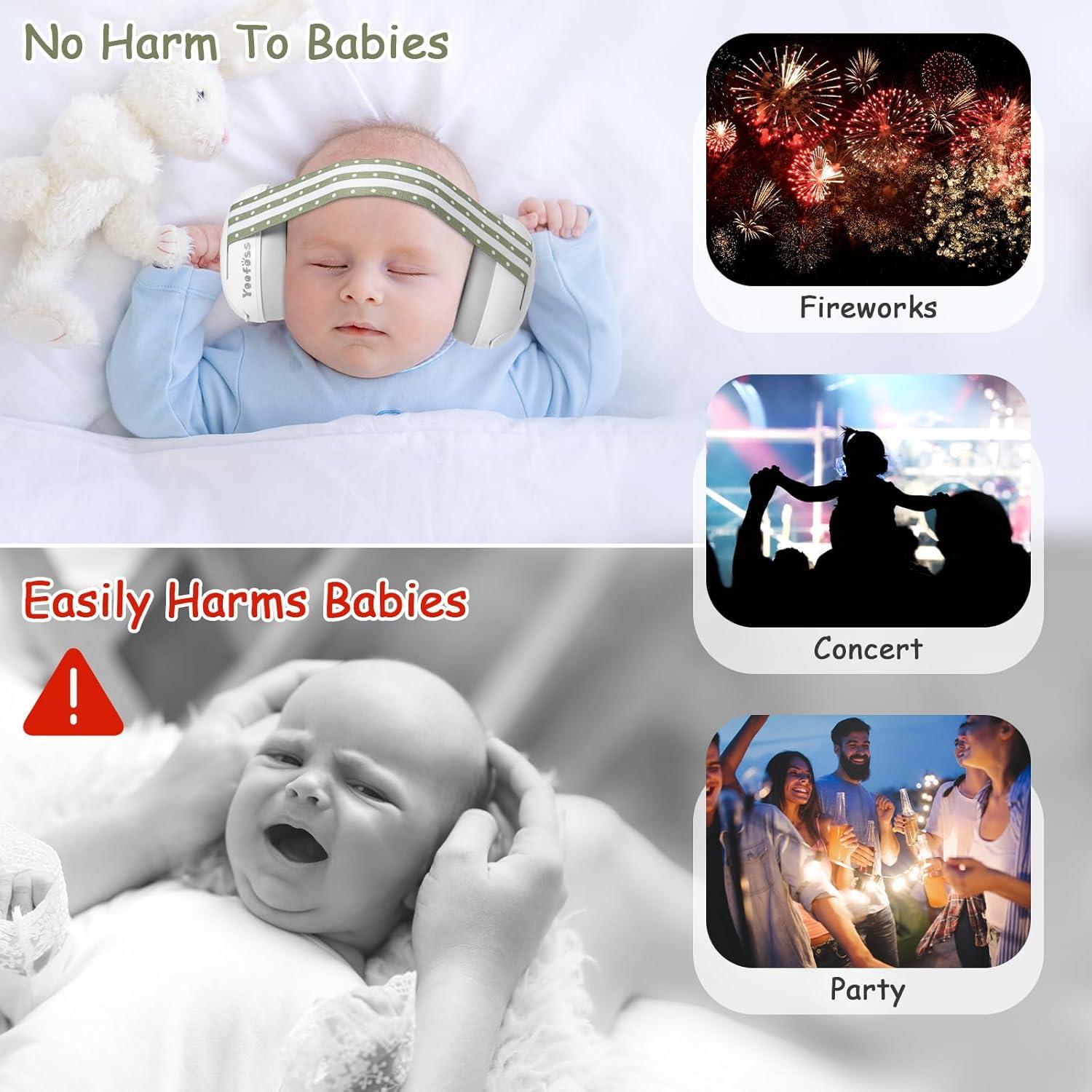 Auriculares para Bebés Yoofoss con Cancelación de Ruido 0-36 Meses