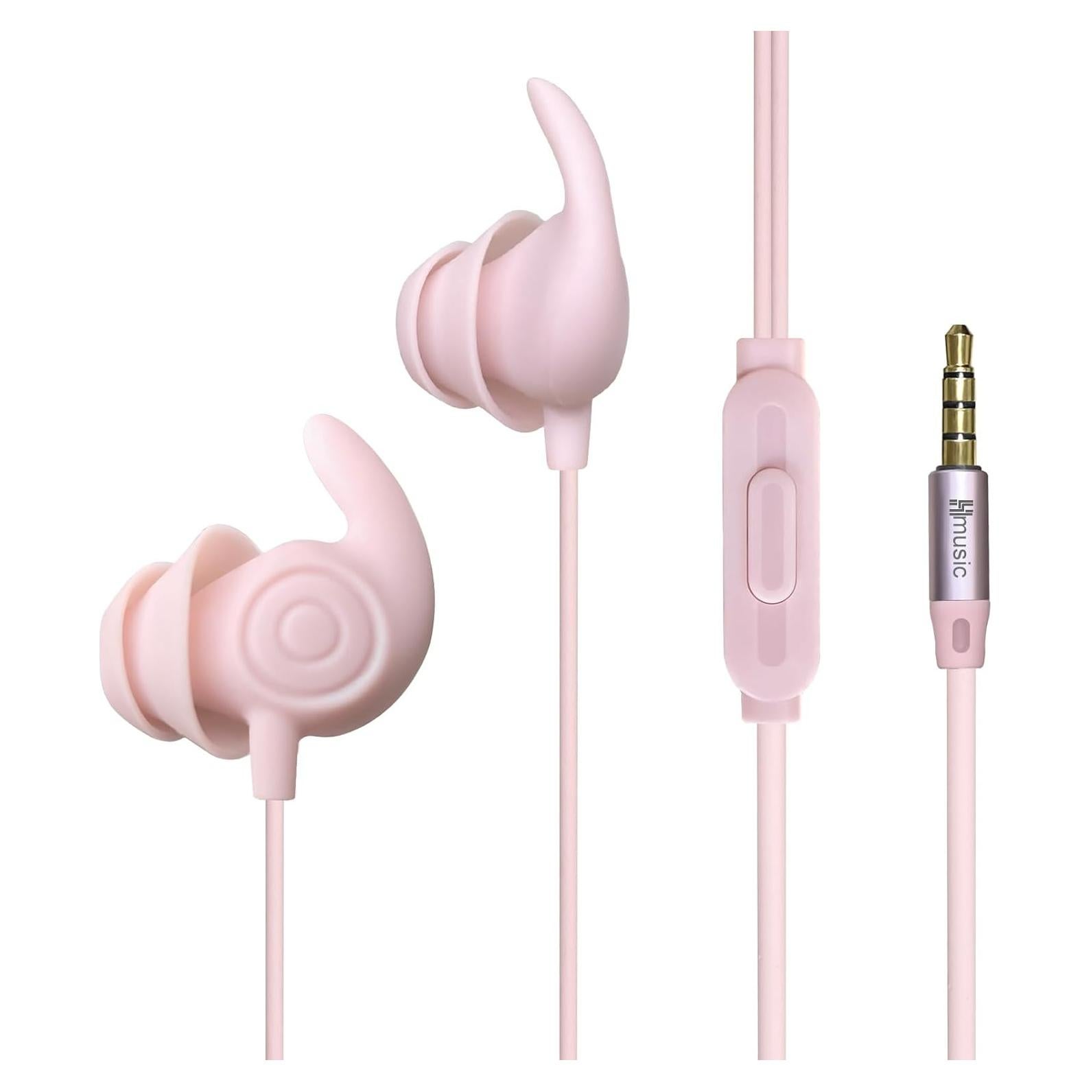 Auriculares para dormir Hmusic con cable 3.5mm, silicona suave