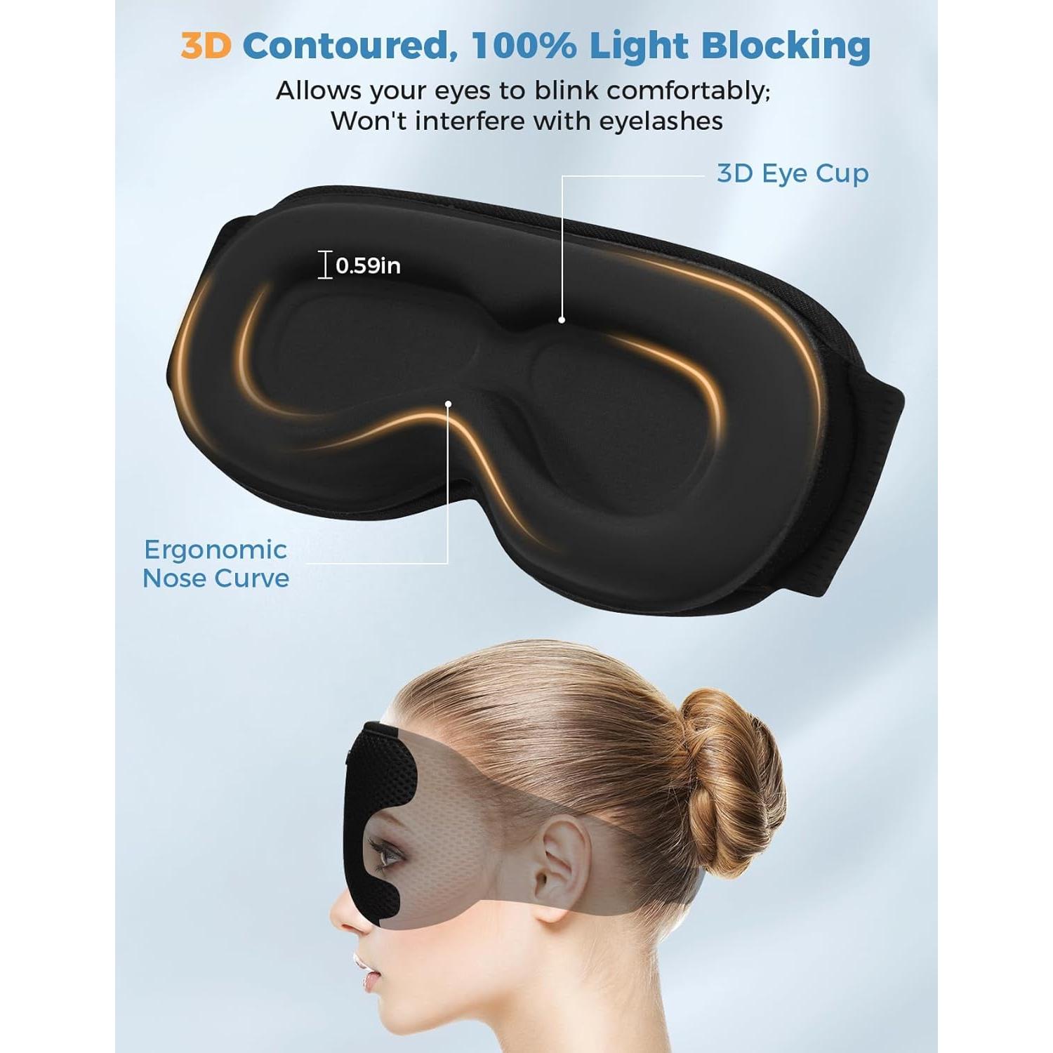 Máscara de Sueño Bluetooth Mixiba 3D con Auriculares