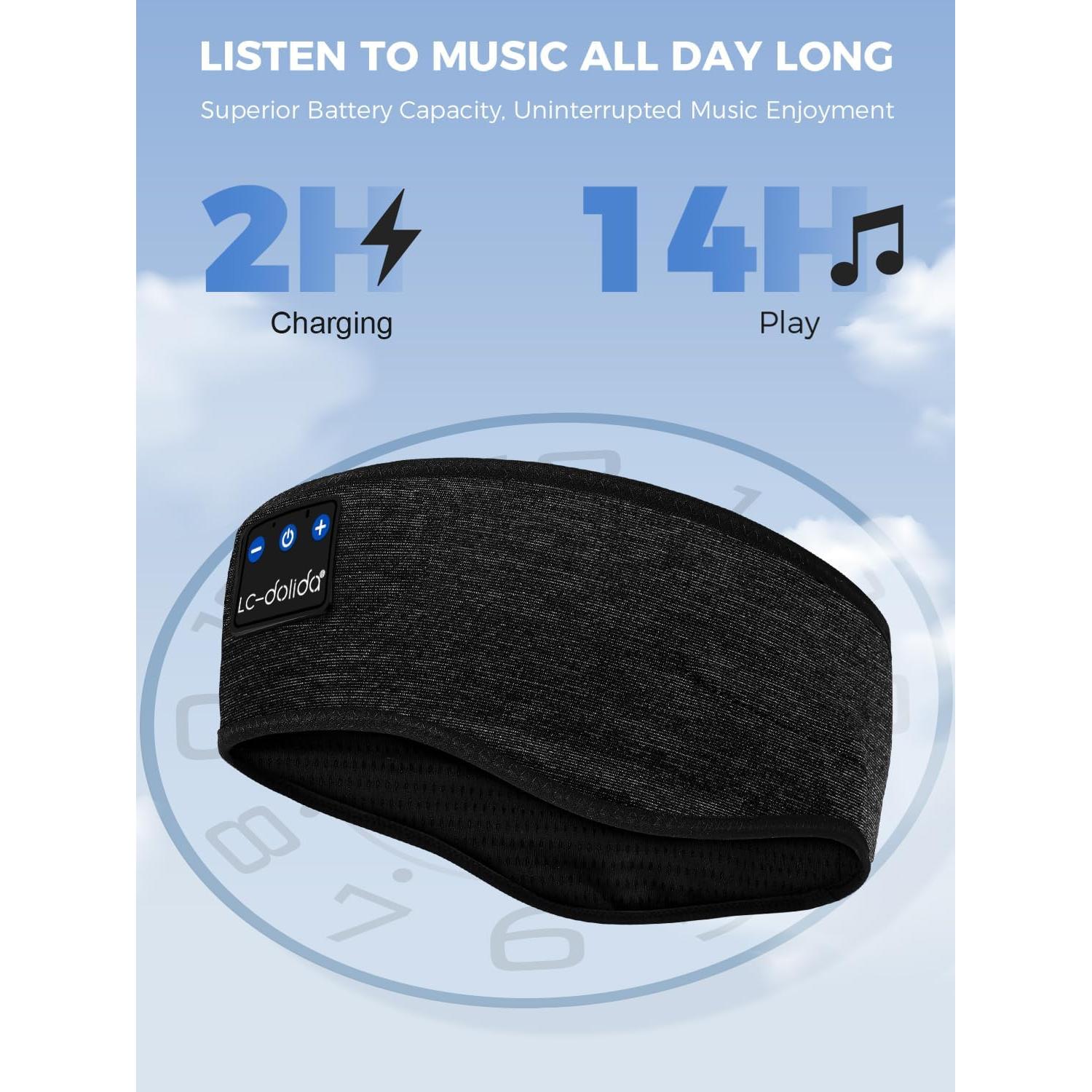 Auriculares Inalámbricos LC-dolida Bluetooth 5.2 Banda Negra