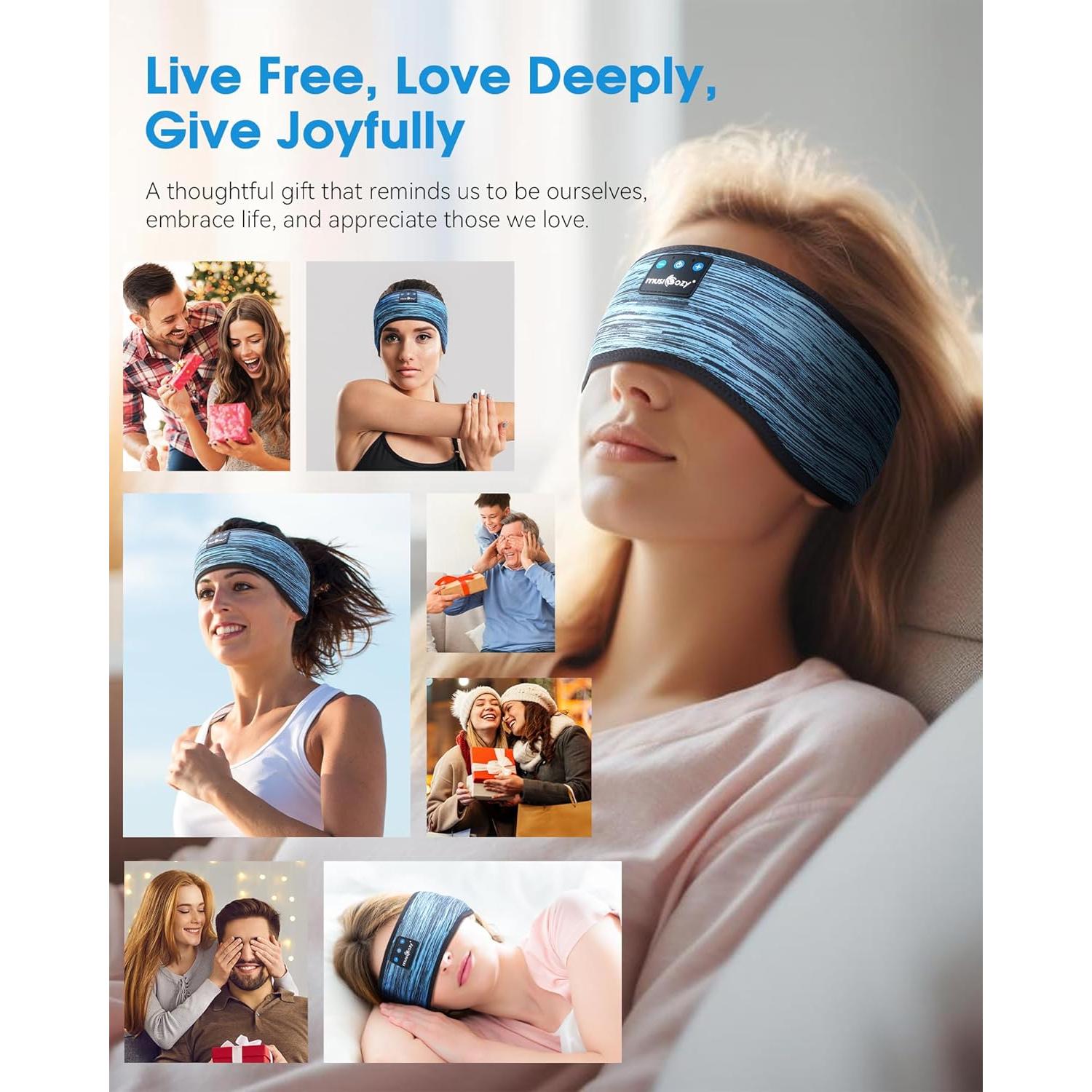 Auriculares para dormir Bluetooth MUSICOZY Banda para cabeza