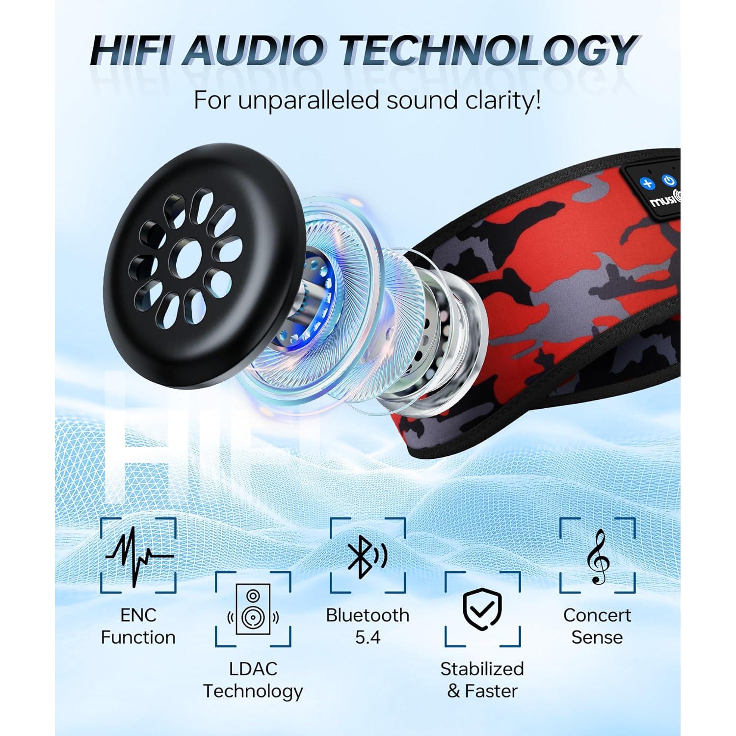 Auriculares Bluetooth para dormir MUSICOZY Banda Cabeza HD