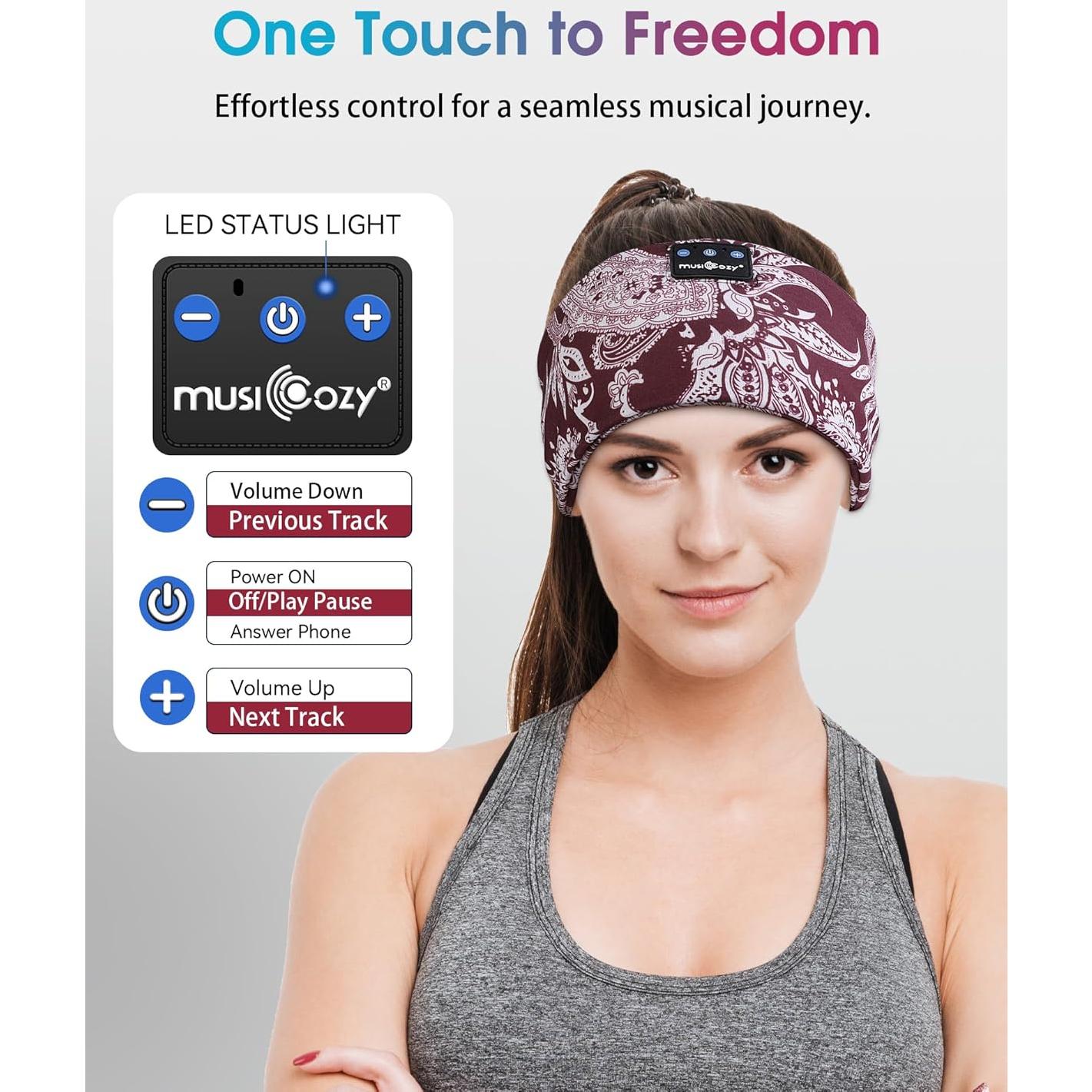 Auriculares Bluetooth para Dormir MUSICOZY Banda Cabeza HD