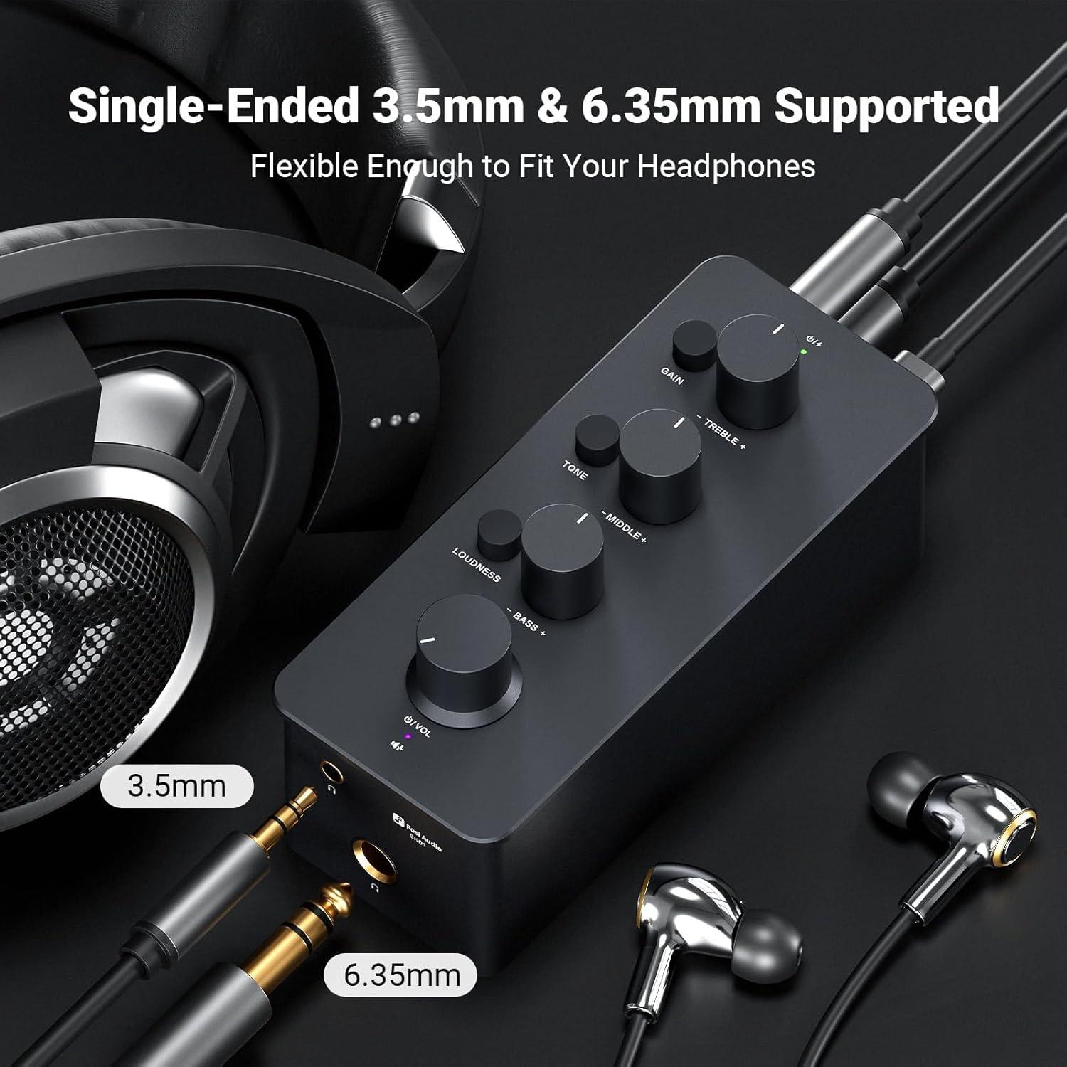 Amplificador de Auriculares Fosi Audio SK01 con Ecualizador 2400mW