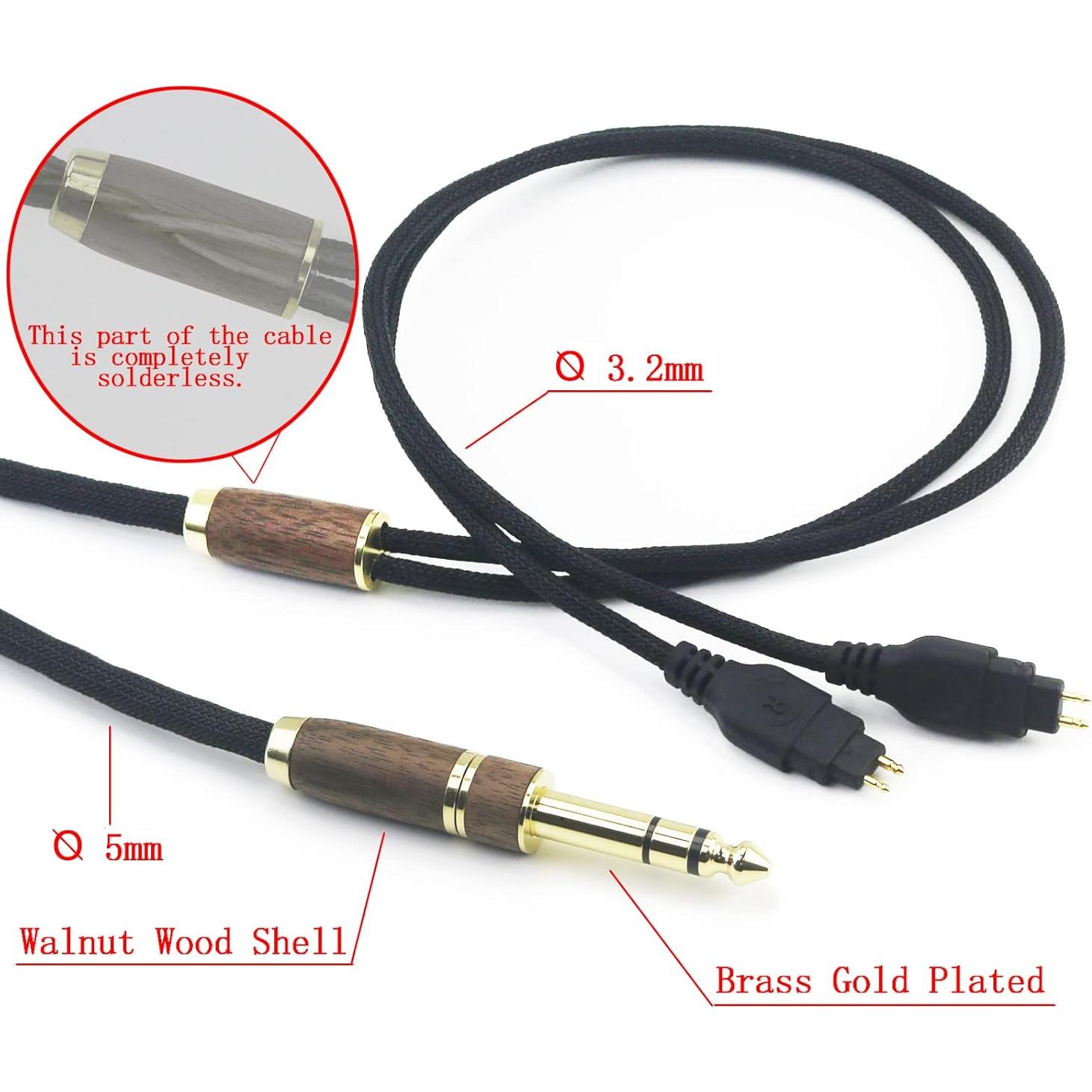 Cable de Audio de Reemplazo NewFantasia 3m para Sennheiser