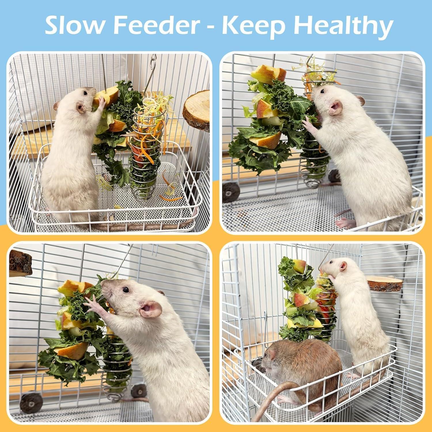 Juguetes de Enriquecimiento para Ratas Jevnd 2 Pcs Acero Inoxidable