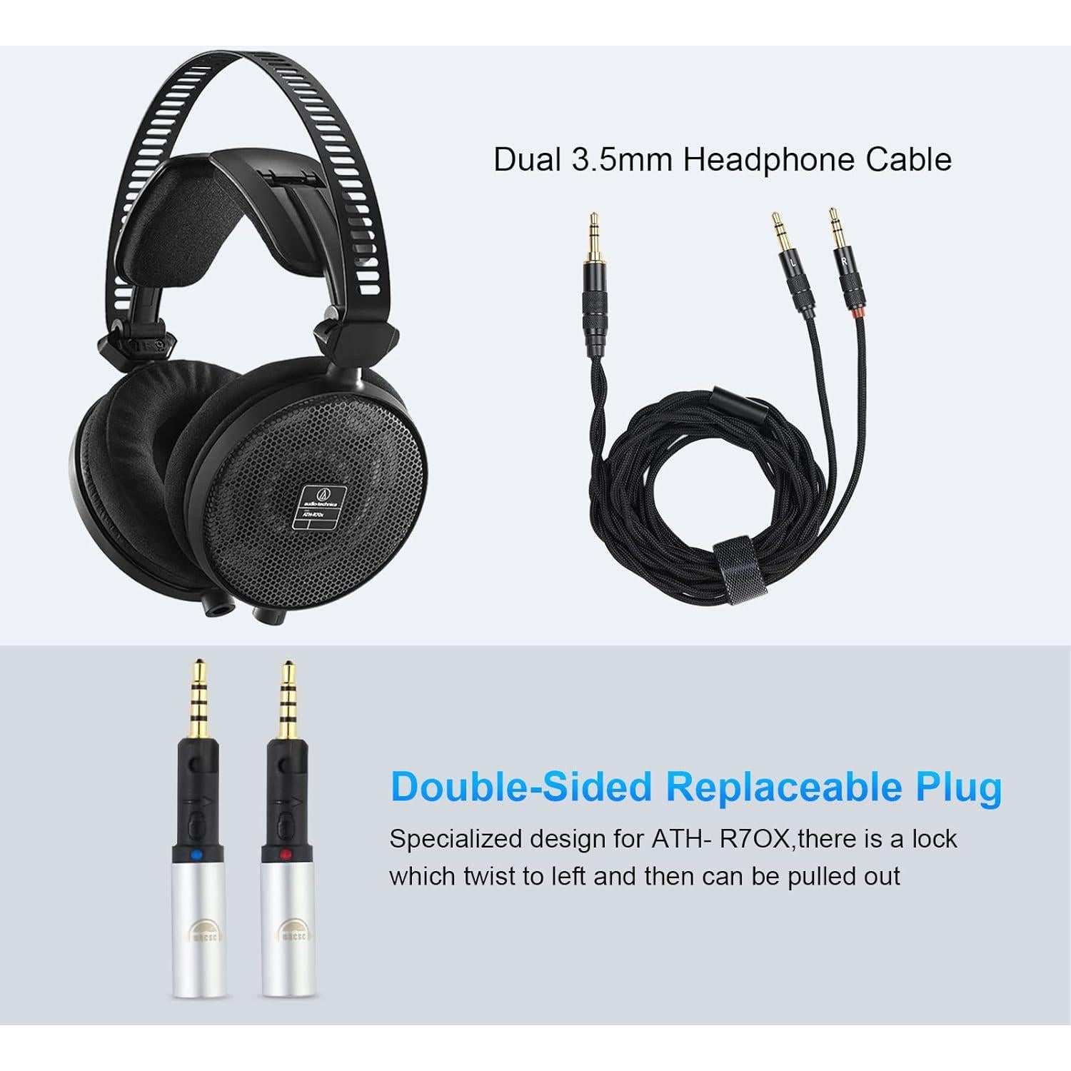 Adaptadores de Auriculares okcsc para Audio Technica ATH-R70X