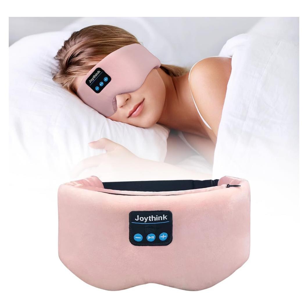 Máscara de Sueño Joythink Rosa con Auriculares Bluetooth