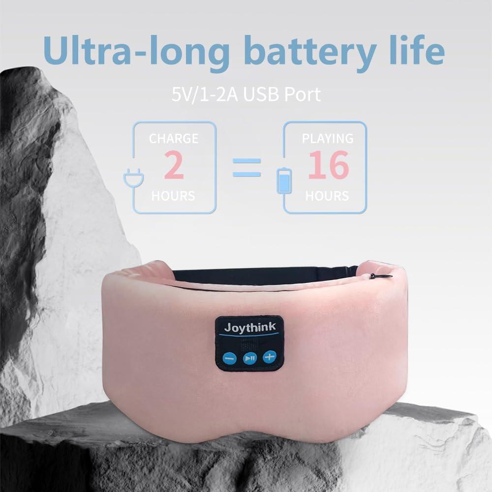 Máscara de Sueño Joythink Rosa con Auriculares Bluetooth