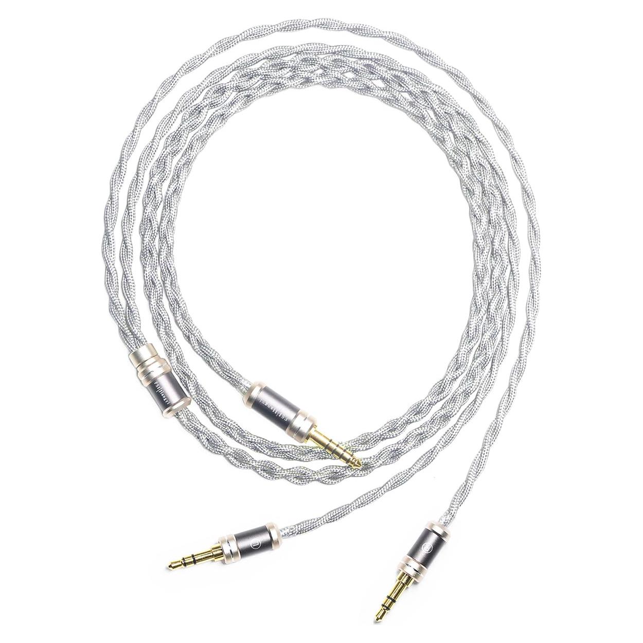Cable de auriculares 6N de plata FSIjiangyi 1.8m 4.4mm para HIFIMAN