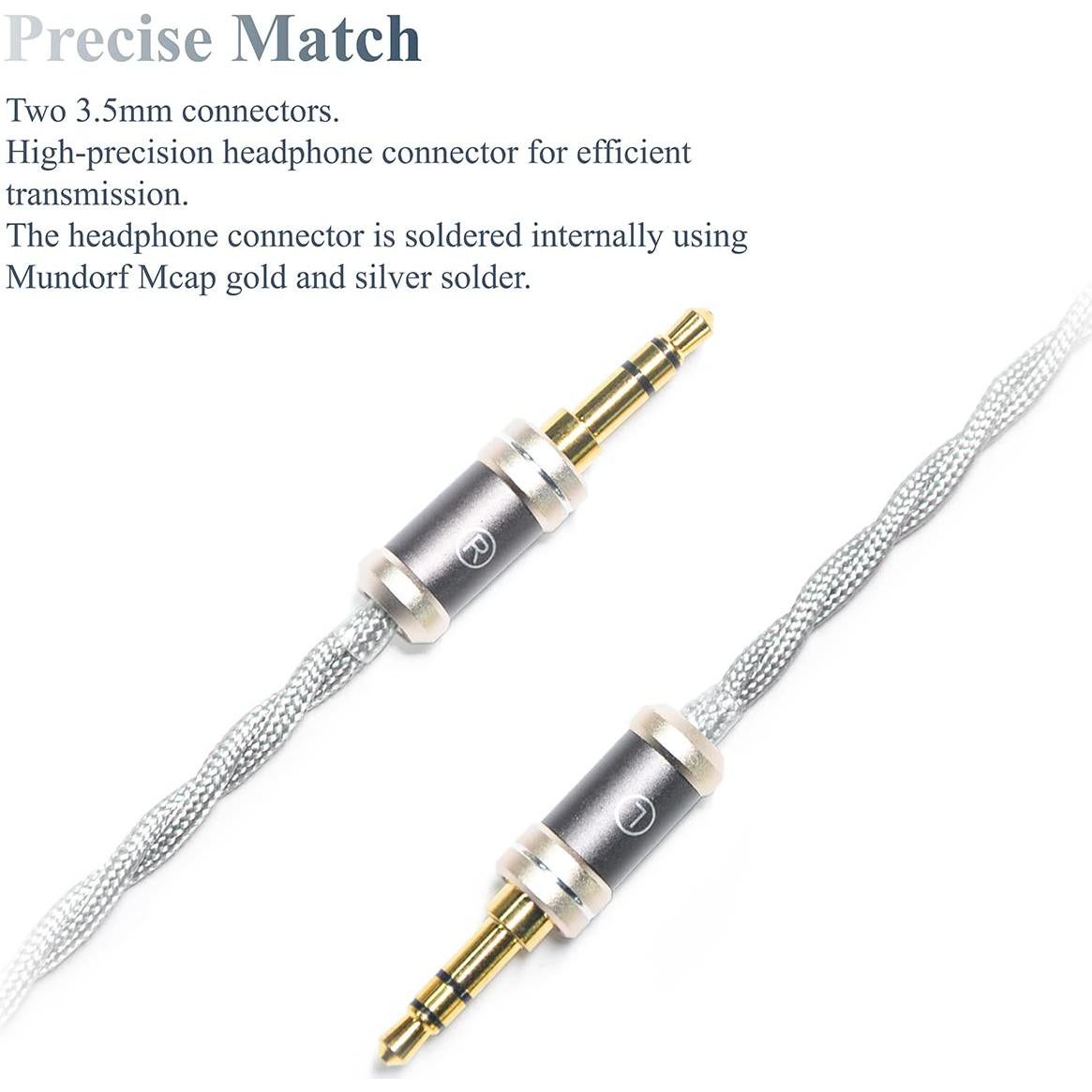 Cable de auriculares 6N de plata FSIjiangyi 1.8m 4.4mm para HIFIMAN