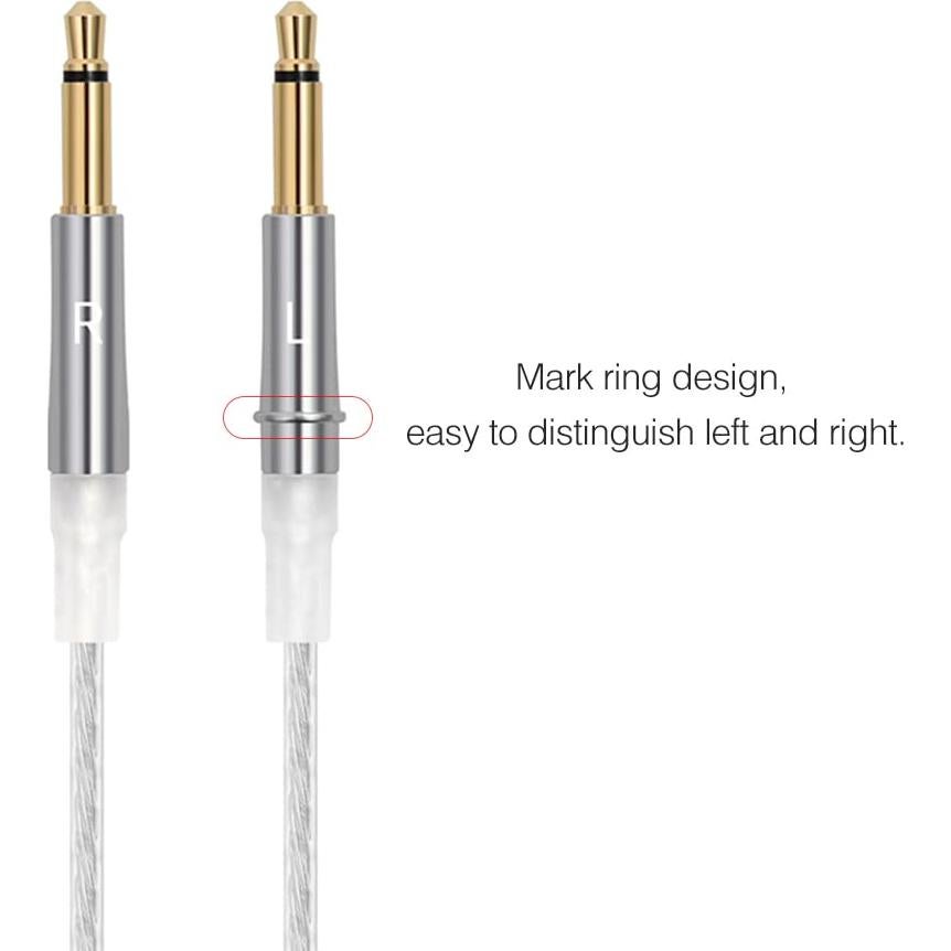 Replacement Cable for Hifiman Sundara, Arya, Ananda, HE4XX, HE560, HE400SE, HE-350 Headphones - 1.45m/4.7ft (2.5mm to Dual 3.5mm)