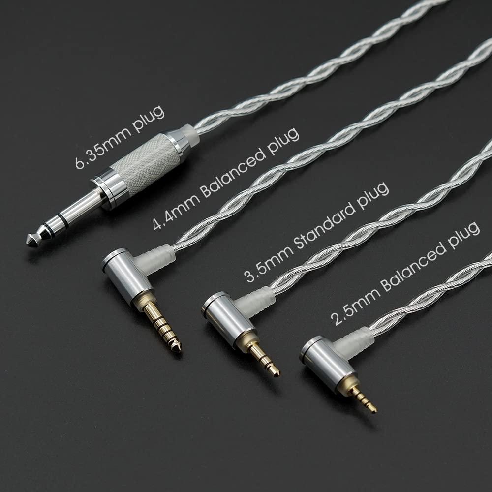 Replacement Cable for Hifiman Sundara, Arya, Ananda, HE4XX, HE560, HE400SE, HE-350 Headphones - 1.45m/4.7ft (2.5mm to Dual 3.5mm)