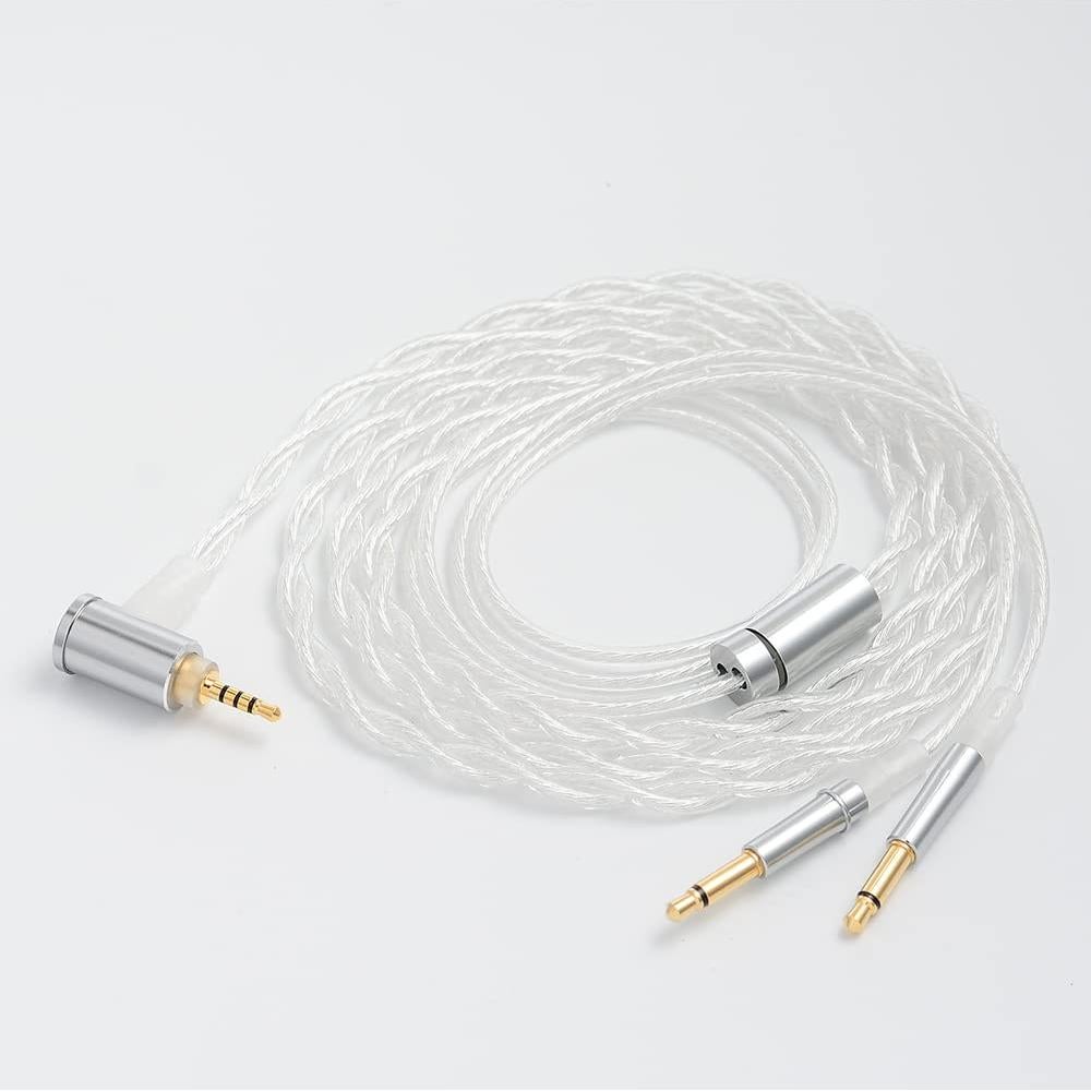 Replacement Cable for Hifiman Sundara, Arya, Ananda, HE4XX, HE560, HE400SE, HE-350 Headphones - 1.45m/4.7ft (2.5mm to Dual 3.5mm)