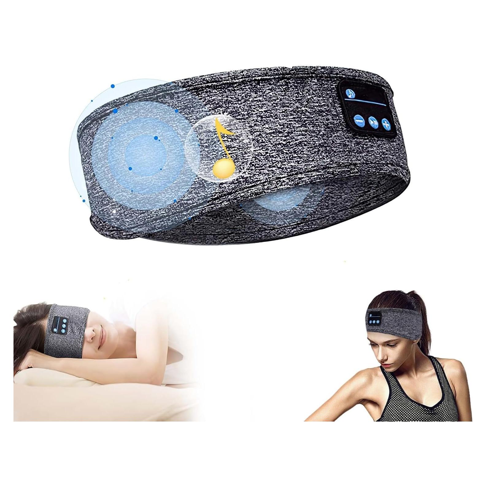 Auriculares Bluetooth para dormir RAUWIZX Gris, 10h batería