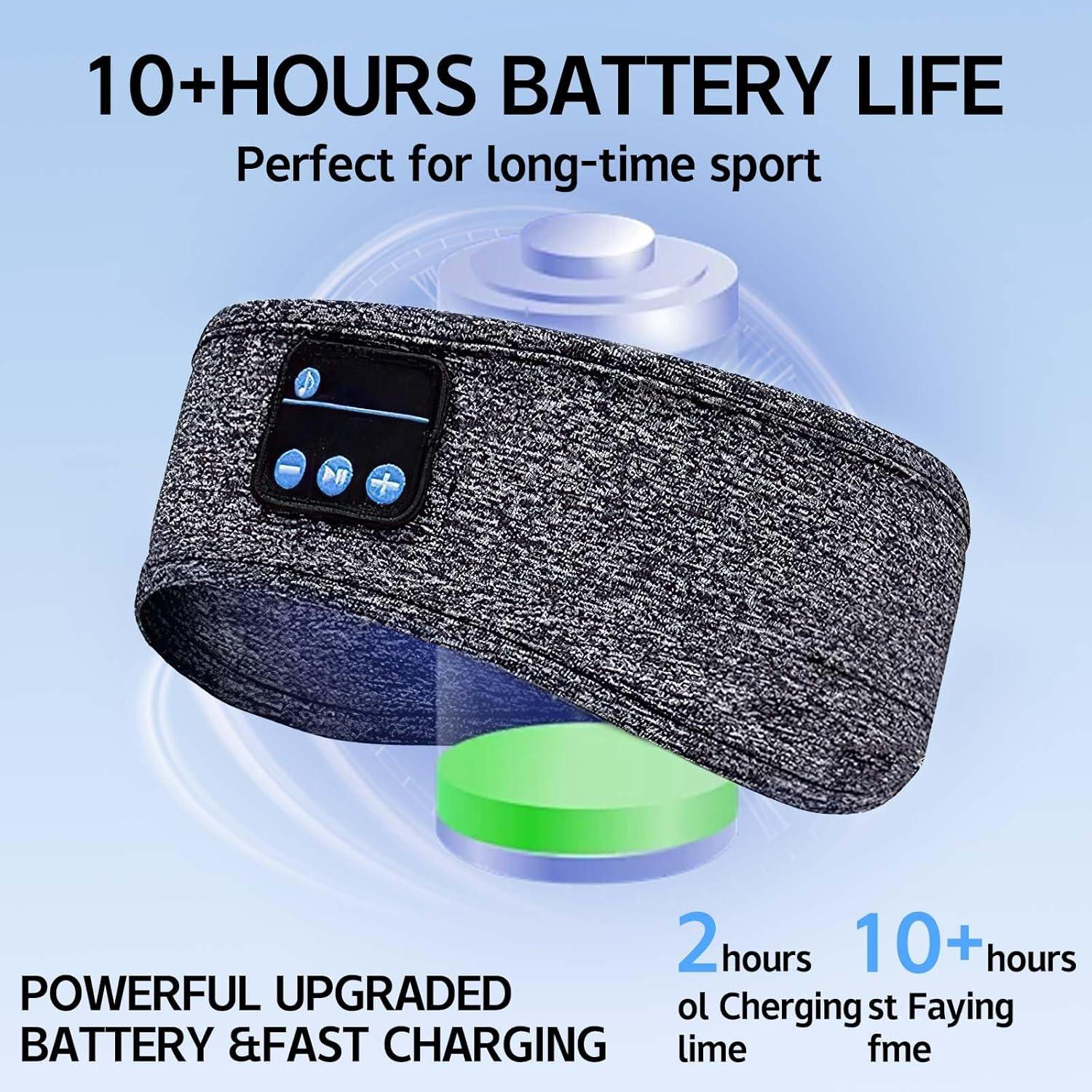 Auriculares Bluetooth para dormir RAUWIZX Gris, 10h batería