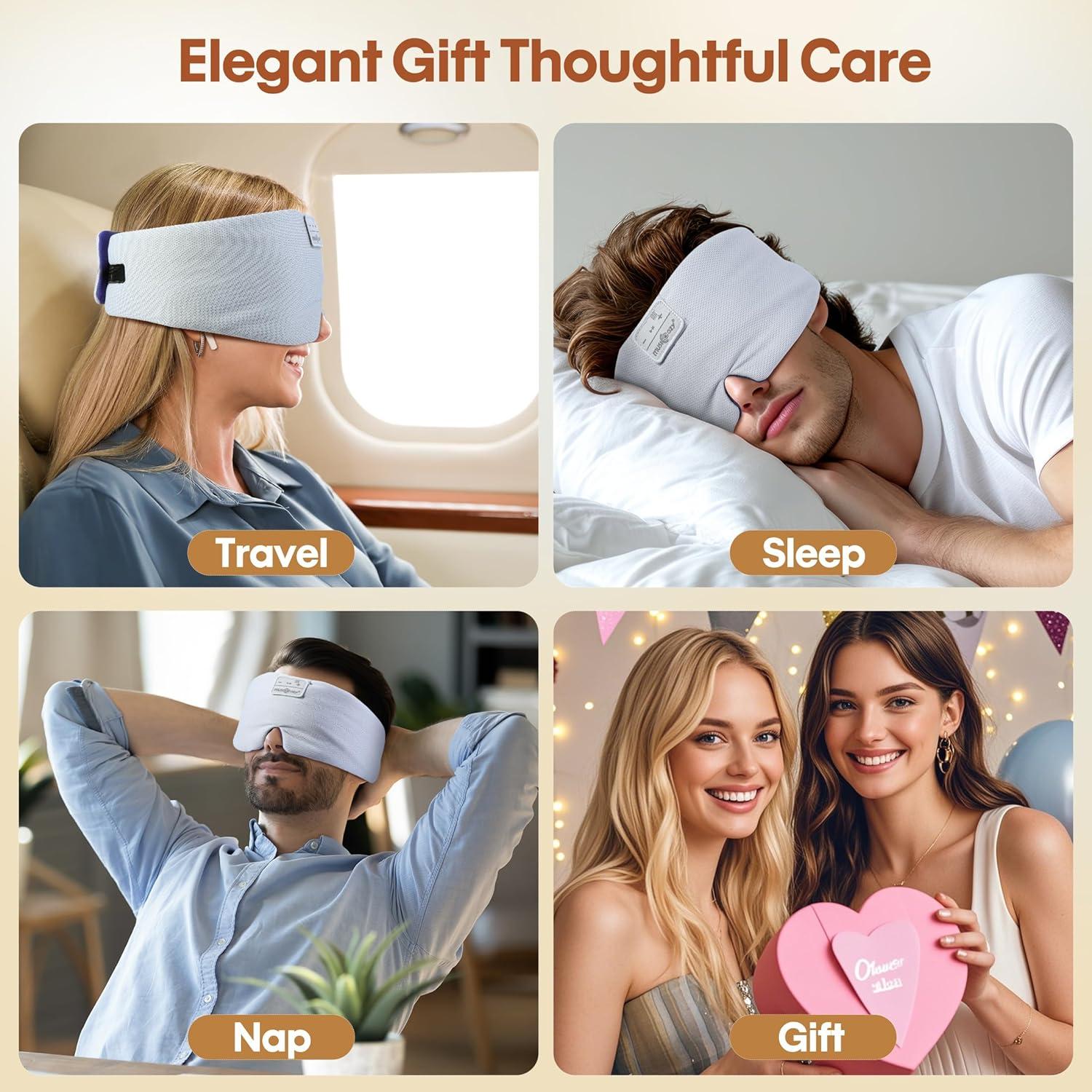 Máscara de Sueño Bluetooth Musicozy con Auriculares HD