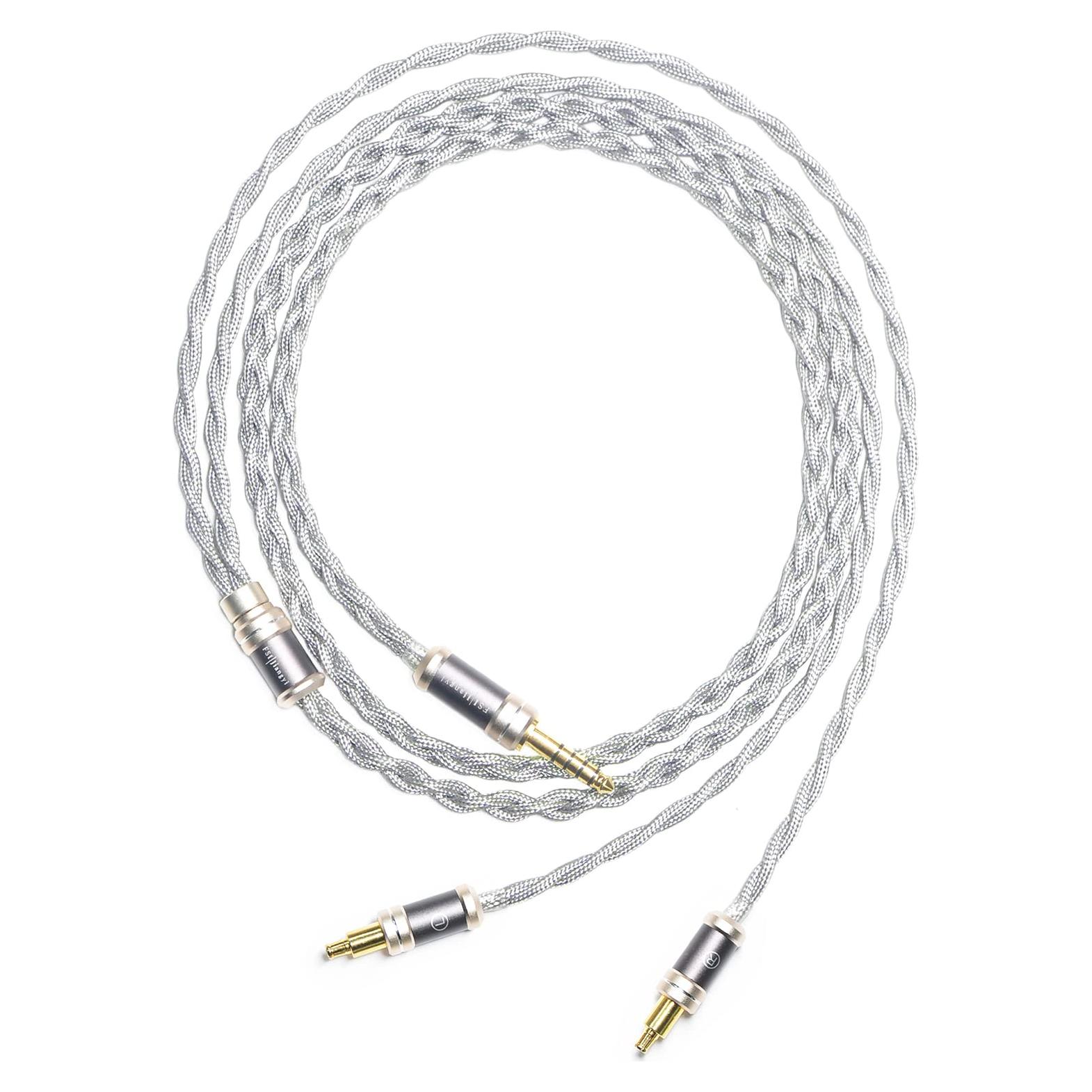 6N Single Crystal Silver Headphone Cable for Sony MDR-Z7 MDR-Z7M2 MDR-Z1R 4.4mm 4PinXLR Plug Balanced Hi-Fi Headphone Audio Upgrade Cable (4.4mm Plug)